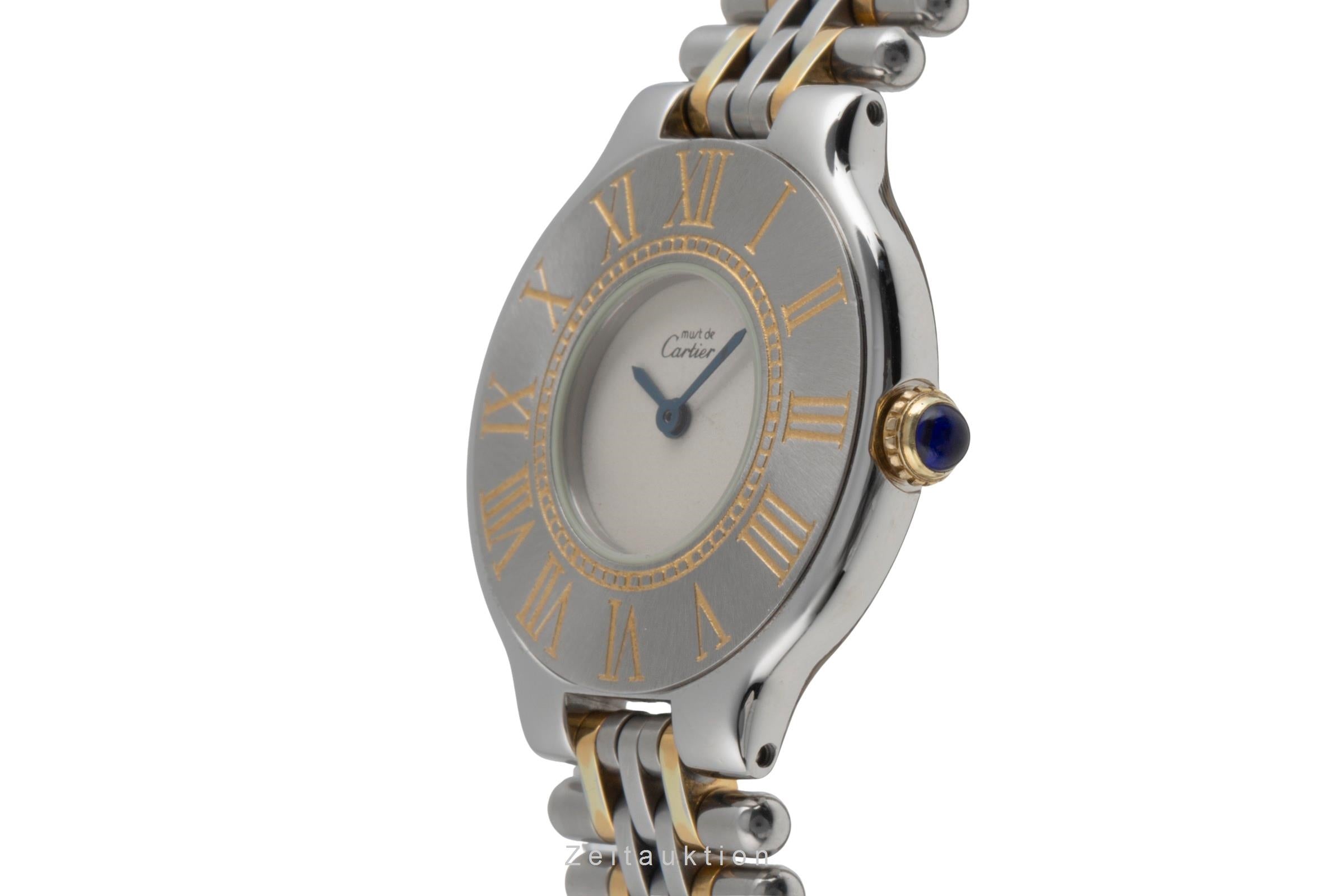 Cartier Must De Cartier 21 gilt / steel quartz women's watch 9011  [2503537]