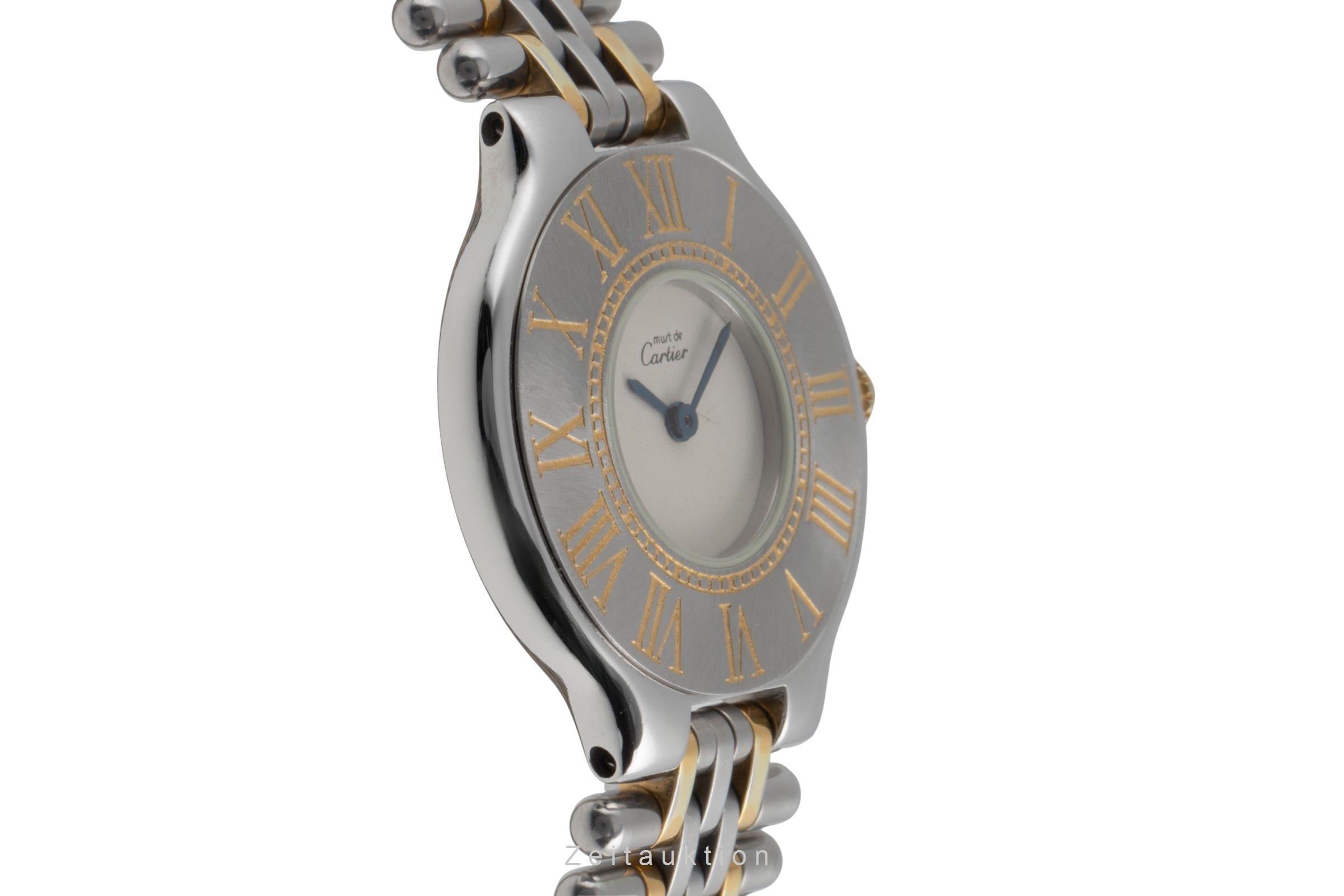 Cartier Must De Cartier 21 gilt / steel quartz women's watch 9011  [2503537]