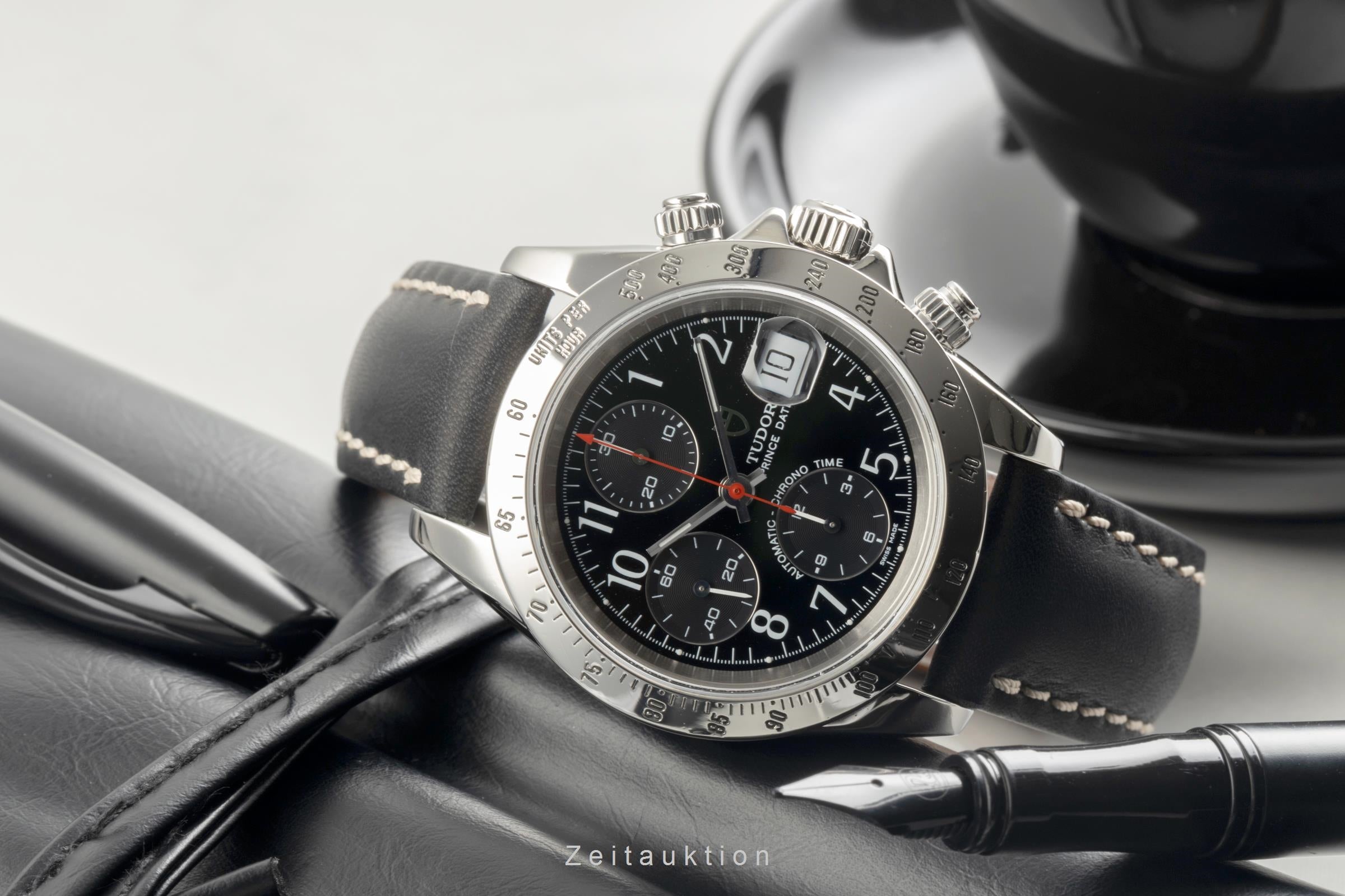 Tudor Prince Date chronographe acier automatique montre pour hommes 79280P  [2503540]