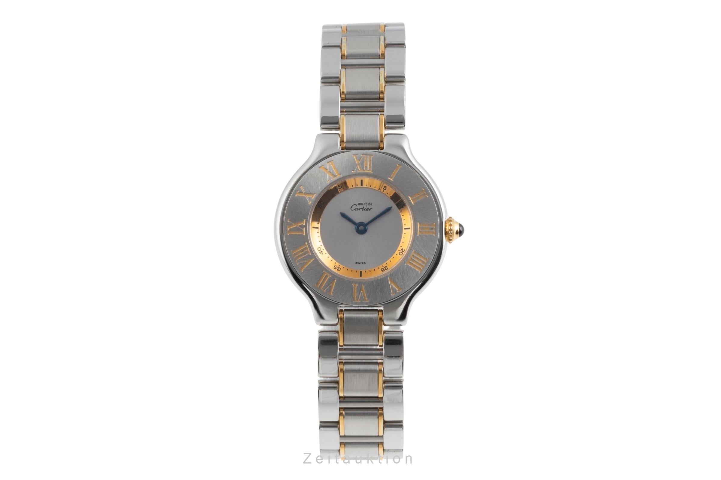 Cartier Ligne 21 acier / doré quartz montre pour femmes W10073R6  [2503543]