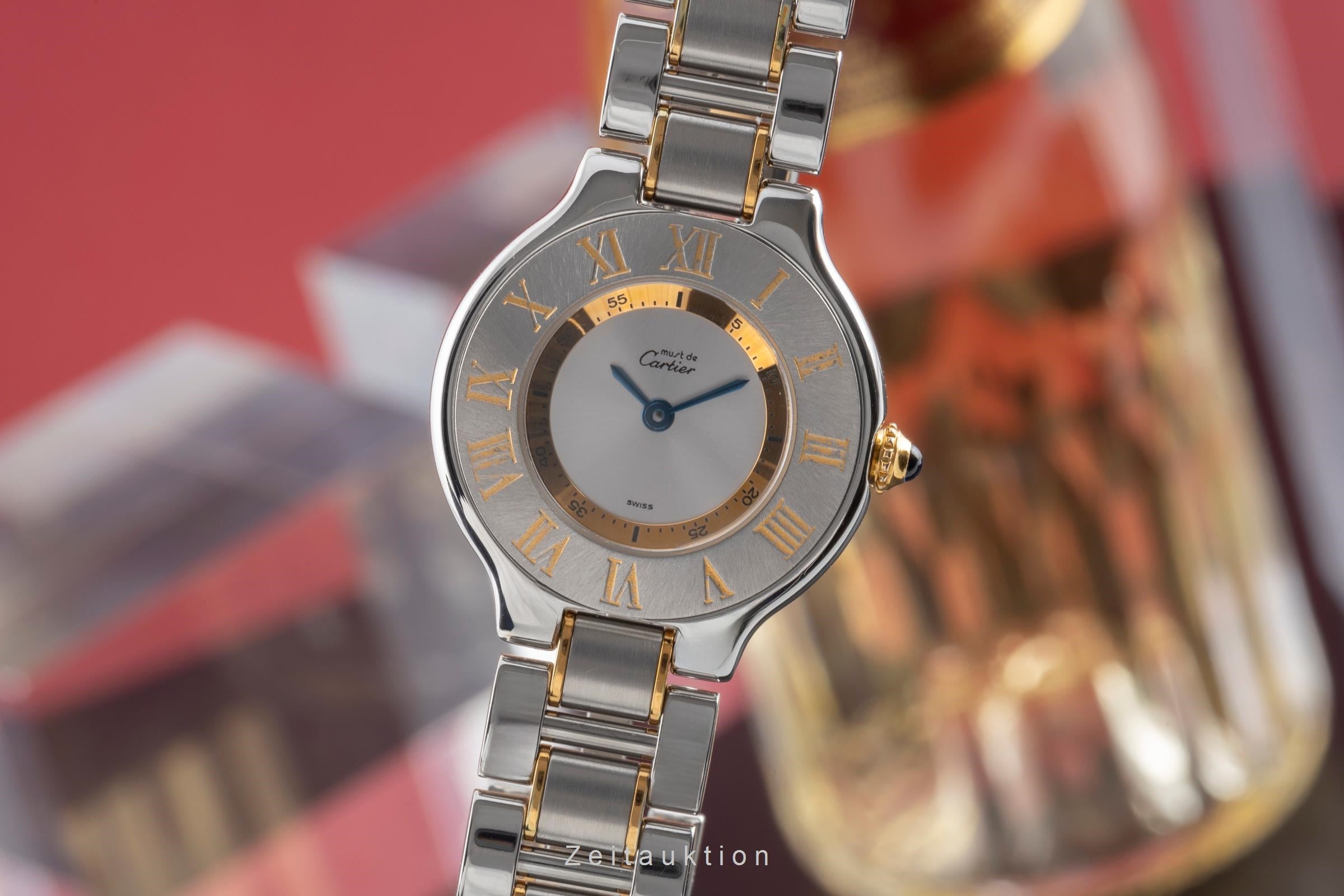 Cartier Ligne 21 acier / doré quartz montre pour femmes W10073R6  [2503543]