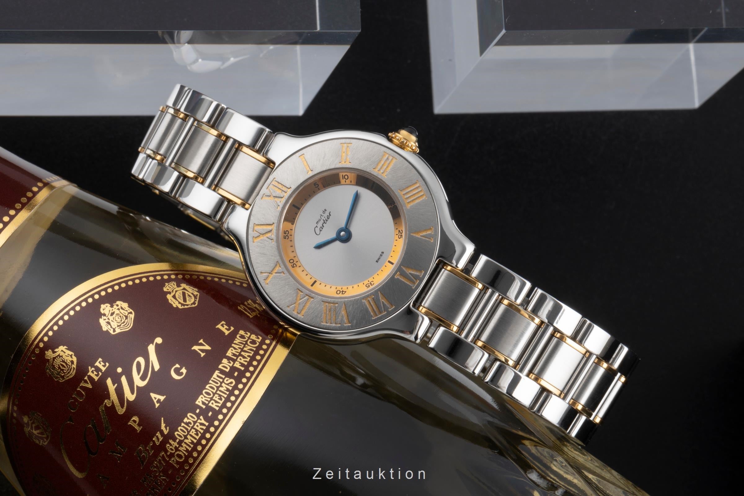 Cartier Ligne 21 acier / doré quartz montre pour femmes W10073R6  [2503543]