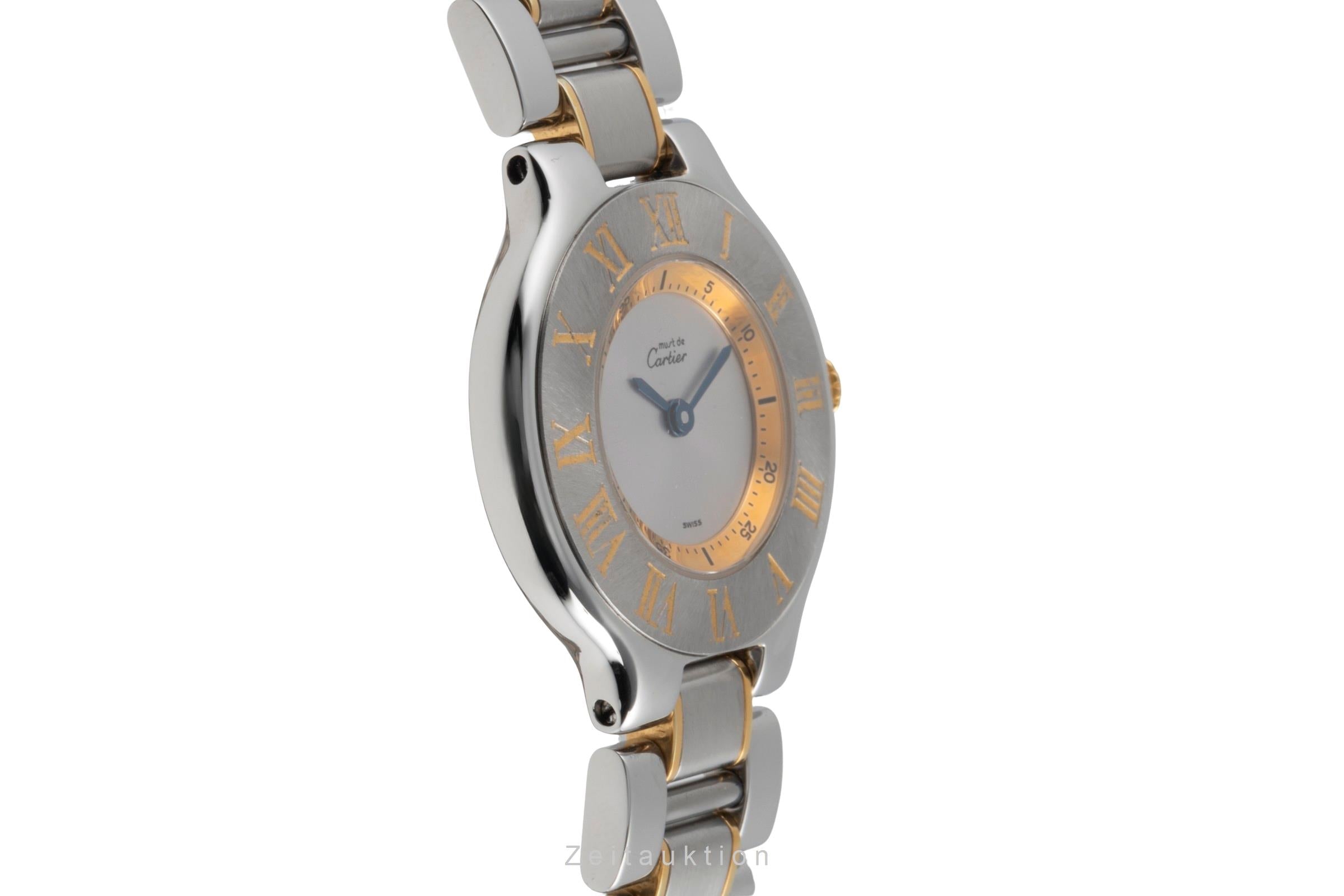 Cartier Ligne 21 acier / doré quartz montre pour femmes W10073R6  [2503543]