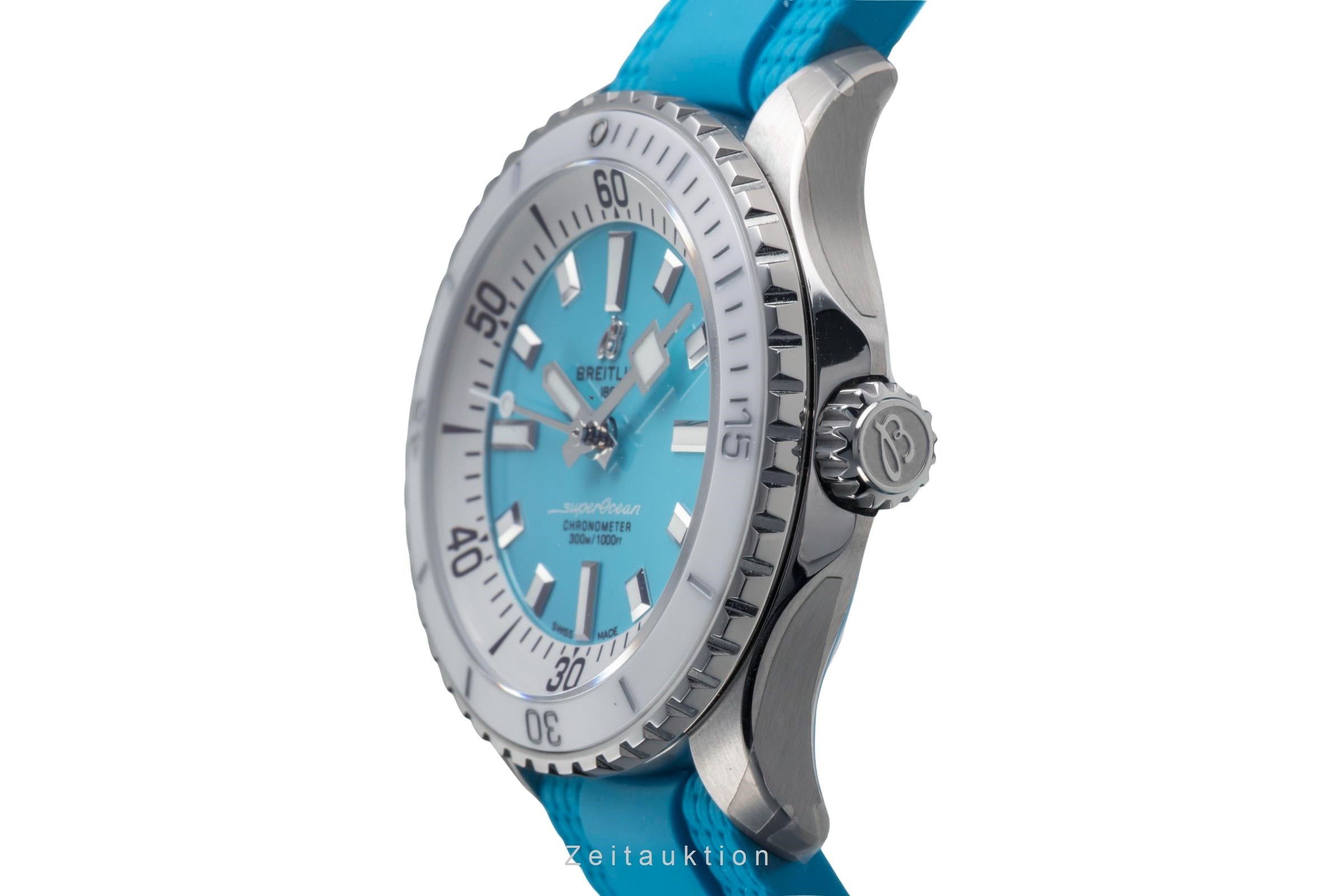 Breitling Superocean 36 Blue Automatik Damenuhr Ref. A17377 Box & Papiere  [2503547]