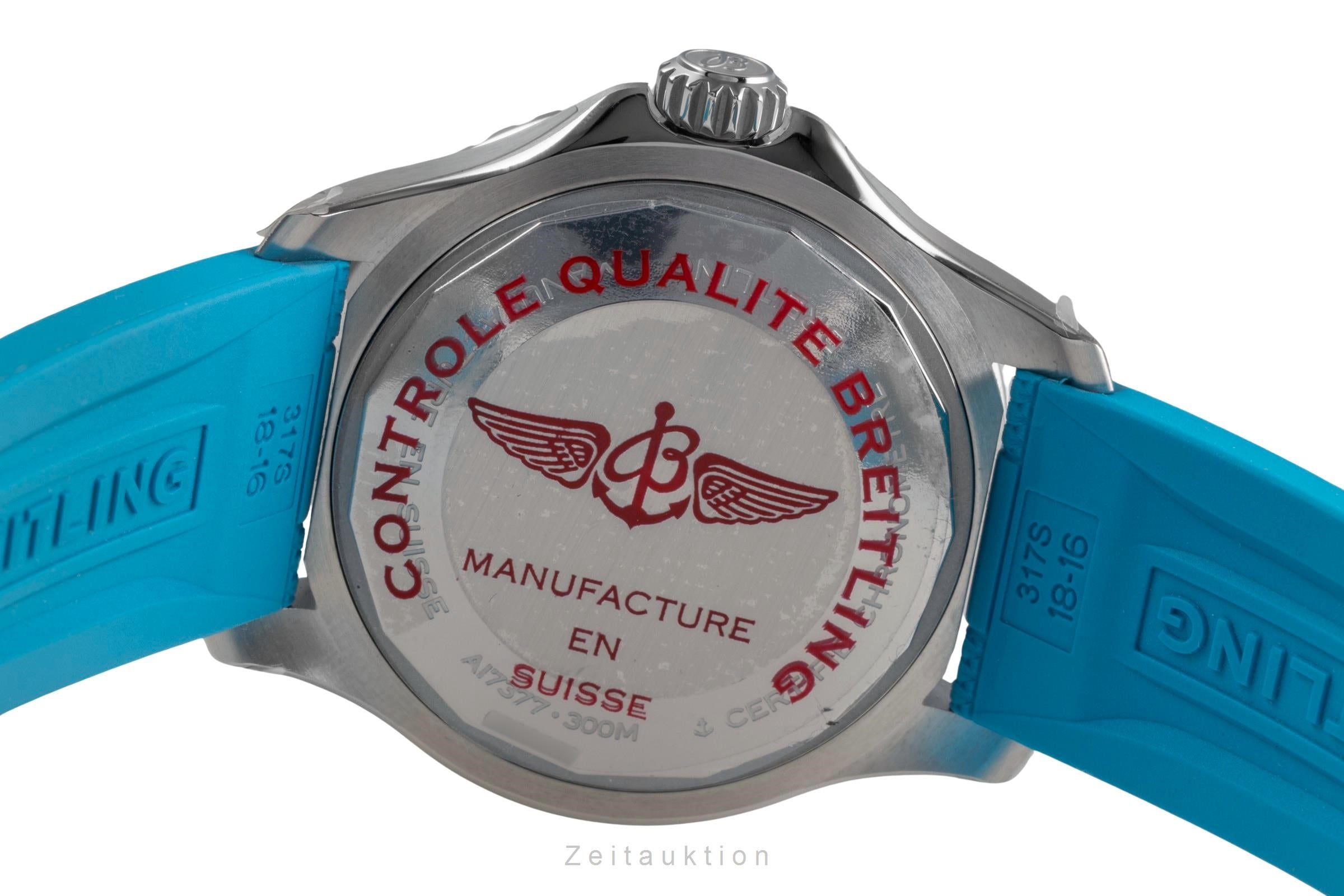 Breitling Superocean 36 Blue Automatik Damenuhr Ref. A17377 Box & Papiere  [2503547]