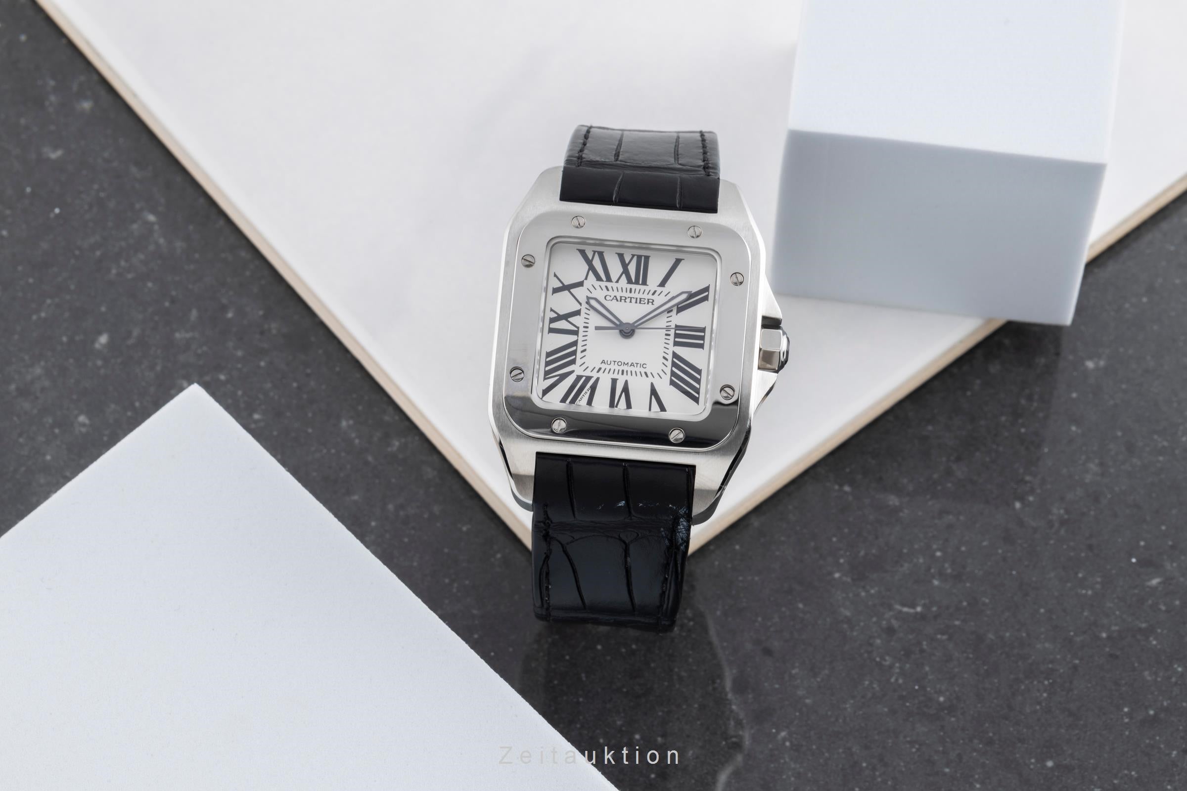 Cartier Santos 100 acero automático reloj para caballeros W20073X8  [2503558]