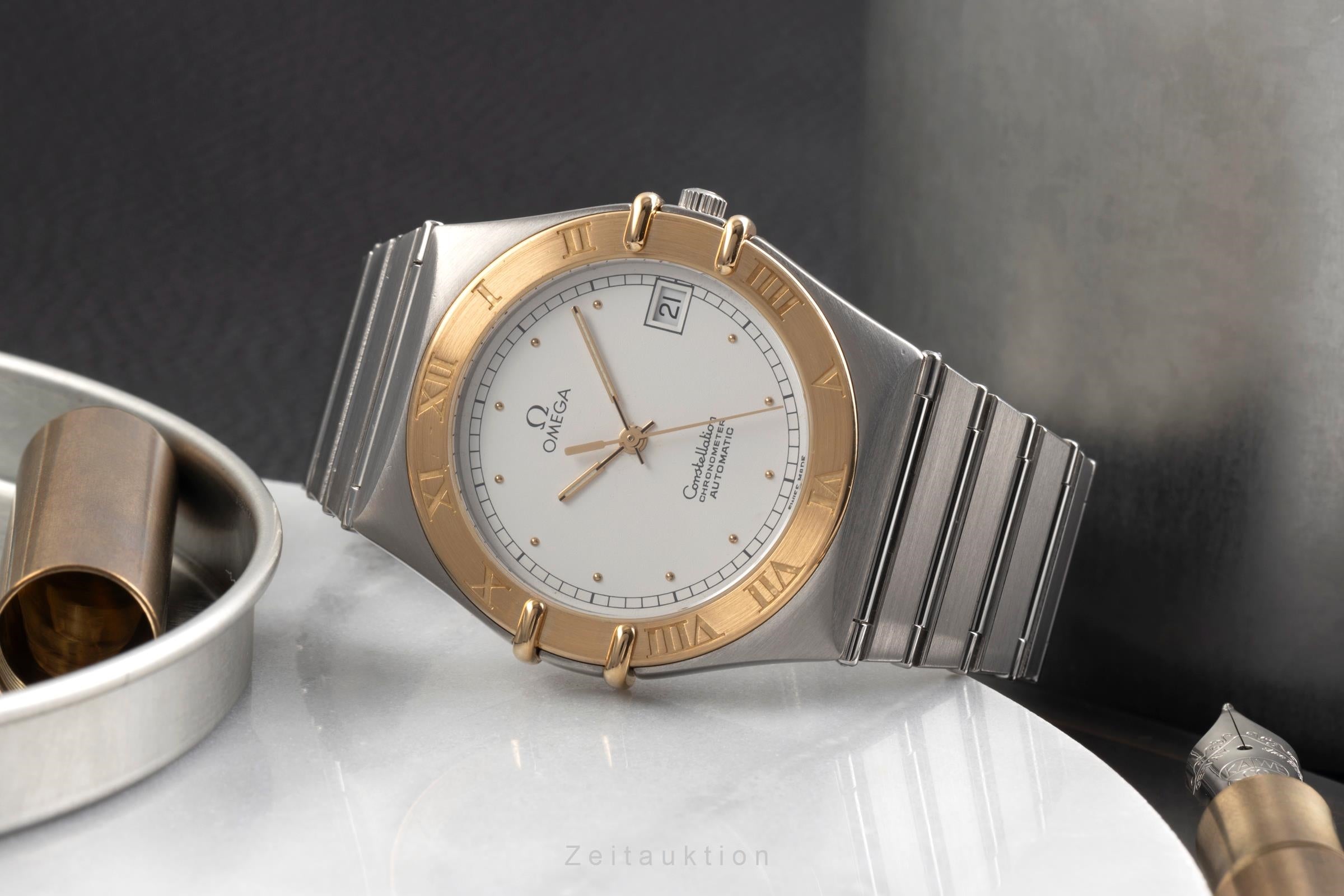 Omega Constellation acier / or  automatique montre pour hommes 368.1075  [2503559]