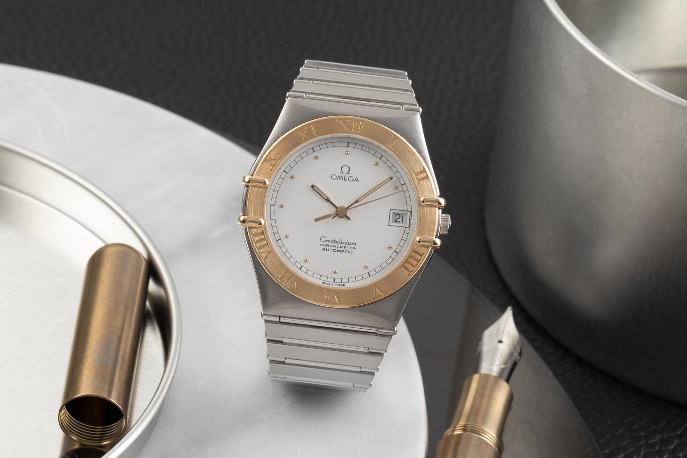 Omega Constellation acier / or  automatique montre pour hommes 368.1075  [2503559]