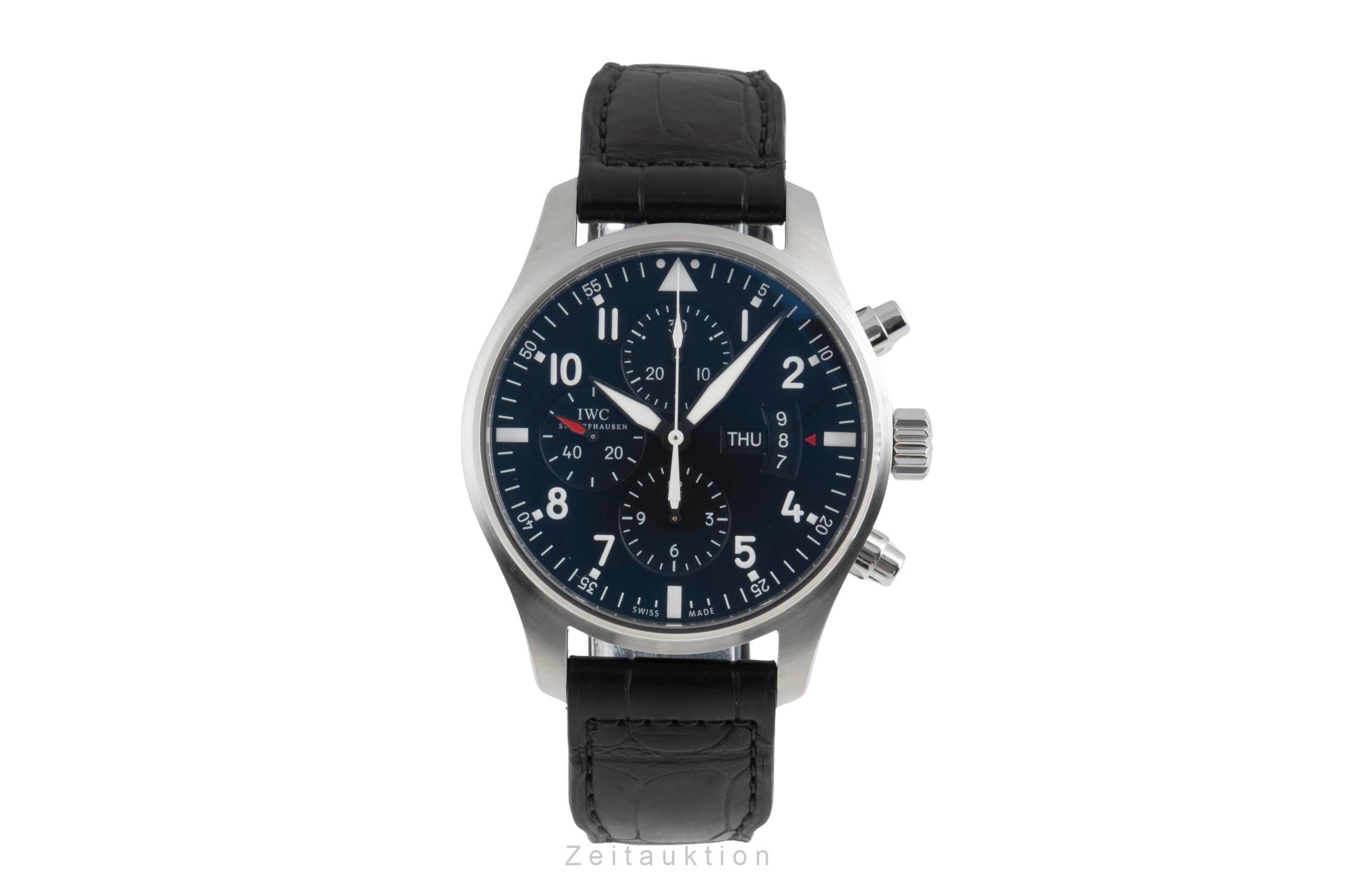 IWC Fliegerchronograph cronografo acciaio automatismo orologio da uomo IW377701 LP: 7300EUR  [2503560]