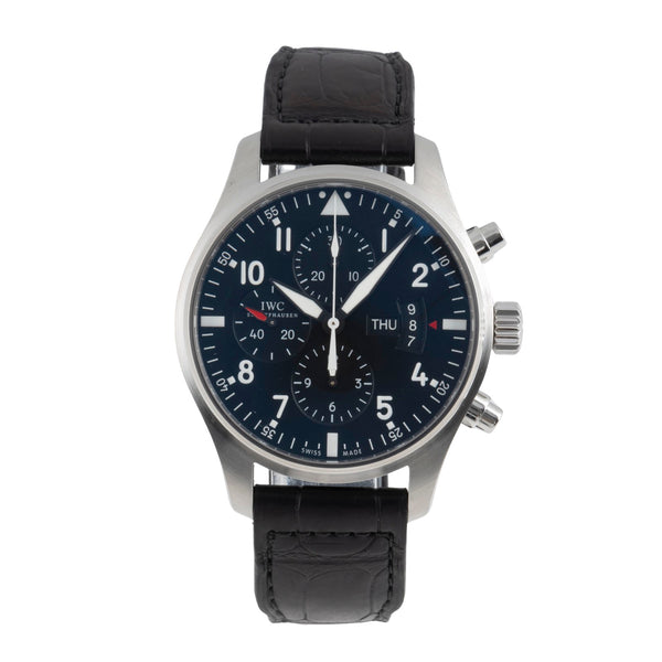 IWC Fliegerchronograph cronografo acciaio automatismo orologio da uomo IW377701 LP: 7300EUR  [2503560]