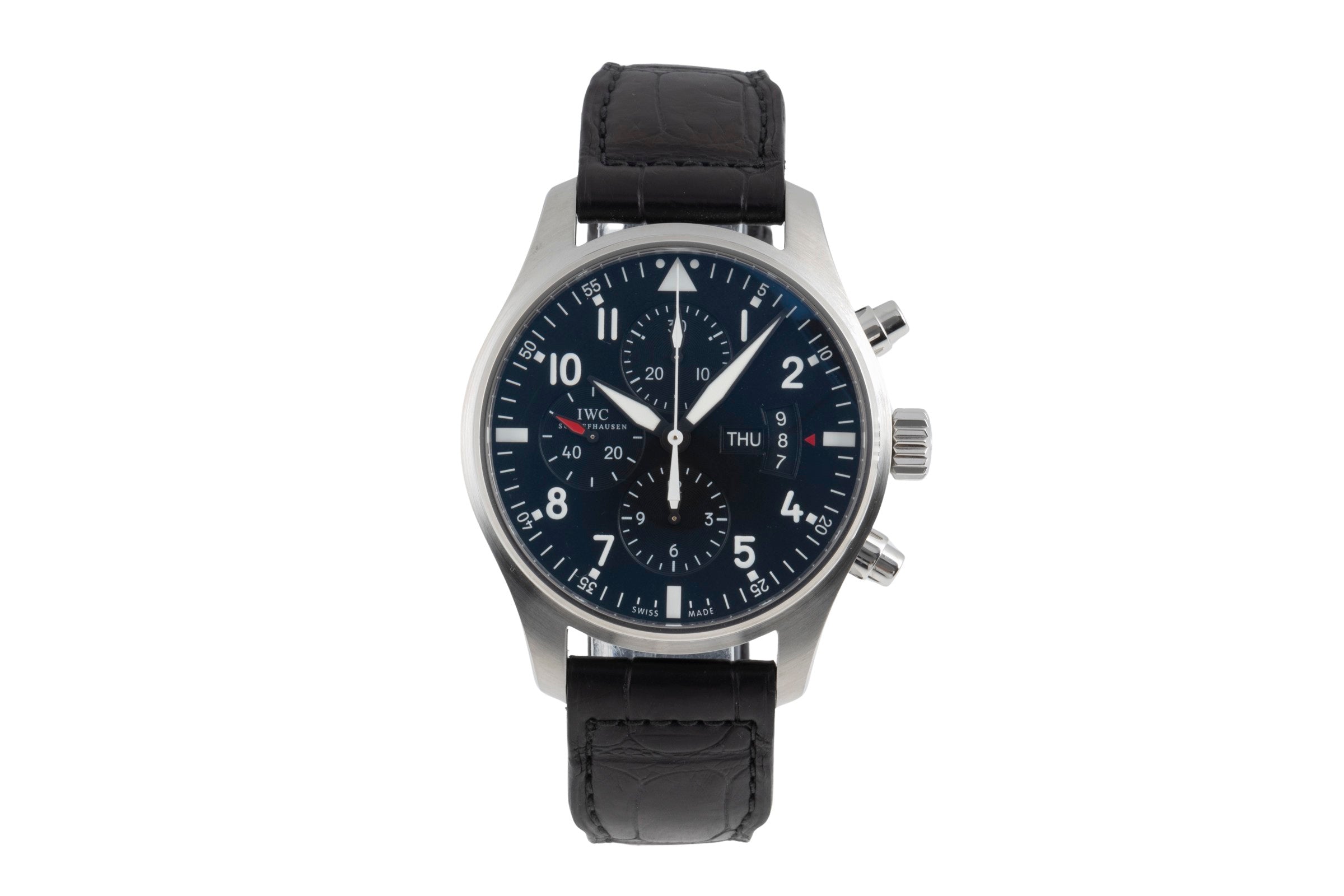 IWC Fliegerchronograph cronografo acciaio automatismo orologio da uomo IW377701 LP: 7300EUR  [2503560]
