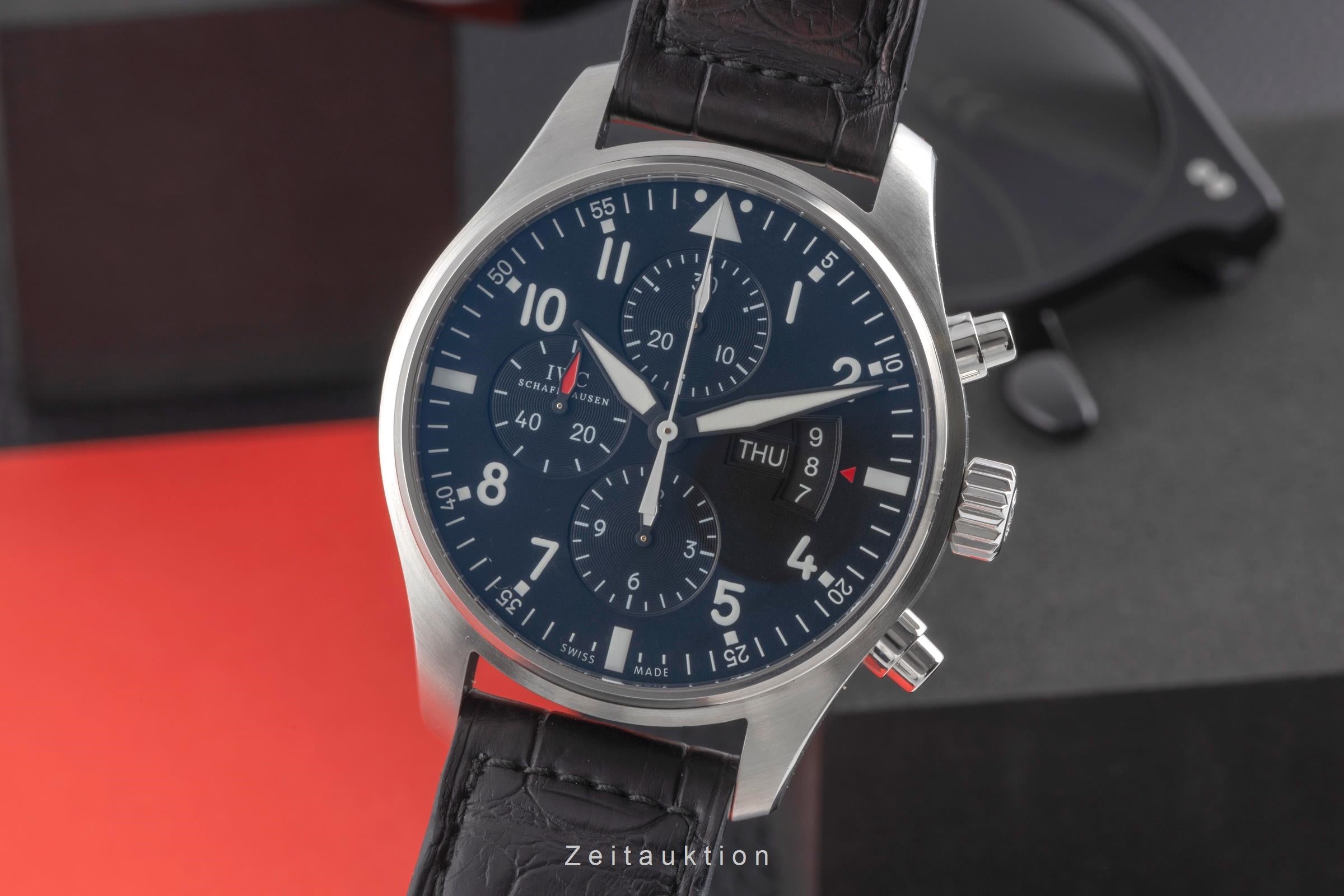 IWC Fliegerchronograph cronografo acciaio automatismo orologio da uomo IW377701 LP: 7300EUR  [2503560]