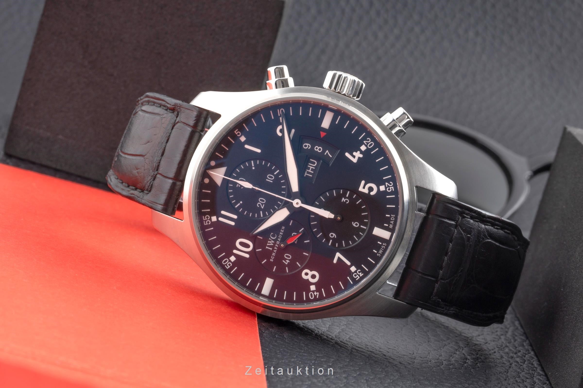 IWC Fliegerchronograph cronografo acciaio automatismo orologio da uomo IW377701 LP: 7300EUR  [2503560]