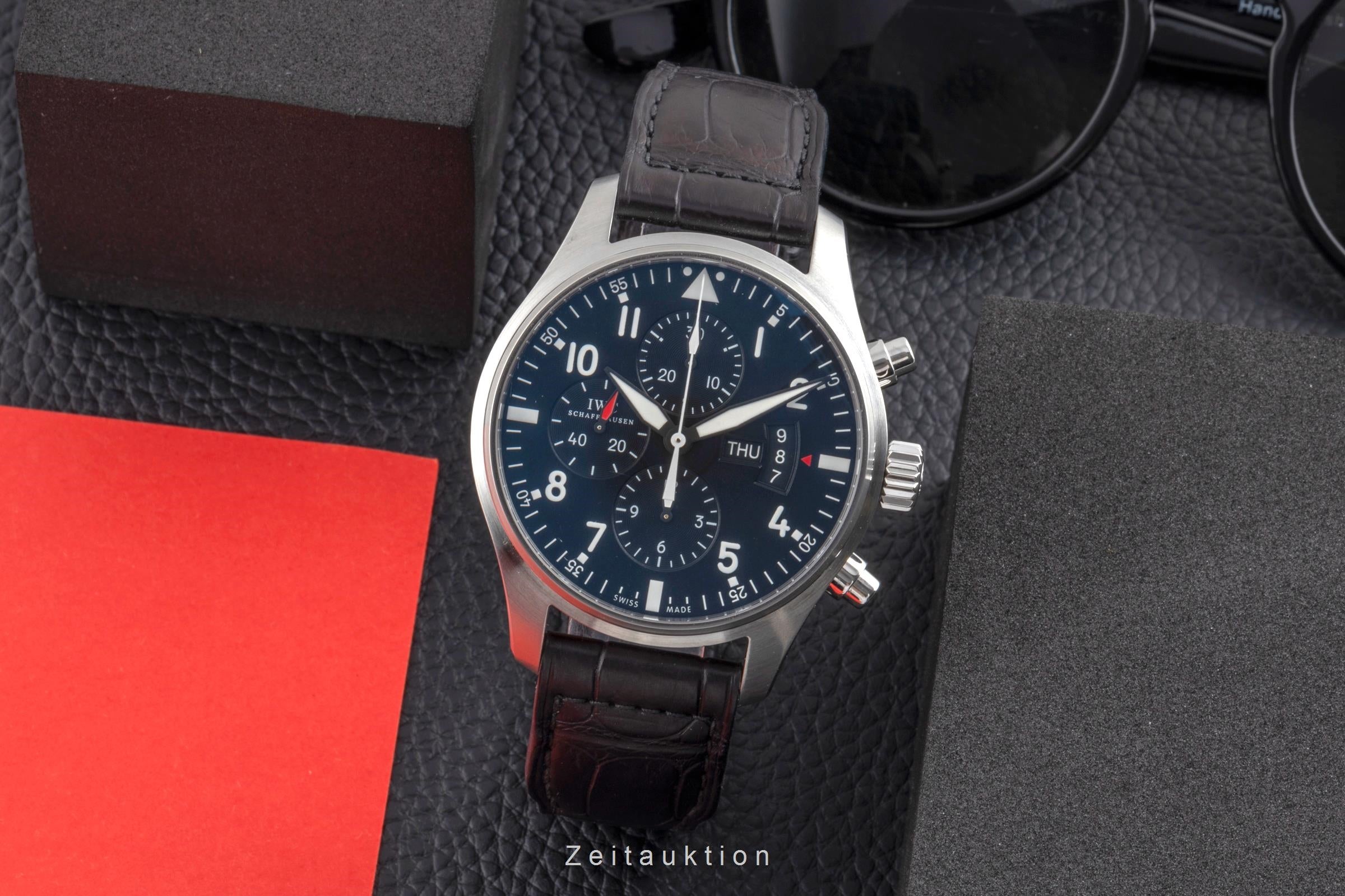 IWC Fliegerchronograph cronografo acciaio automatismo orologio da uomo IW377701 LP: 7300EUR  [2503560]