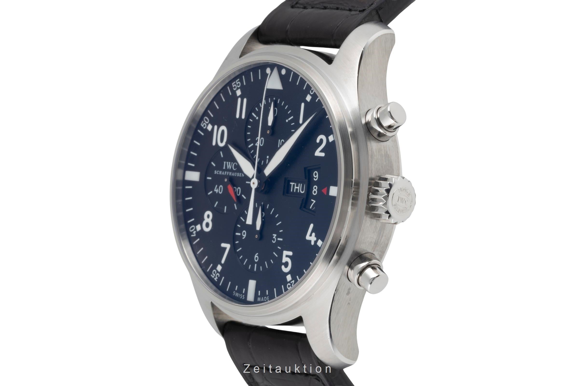 IWC Fliegerchronograph cronografo acciaio automatismo orologio da uomo IW377701 LP: 7300EUR  [2503560]