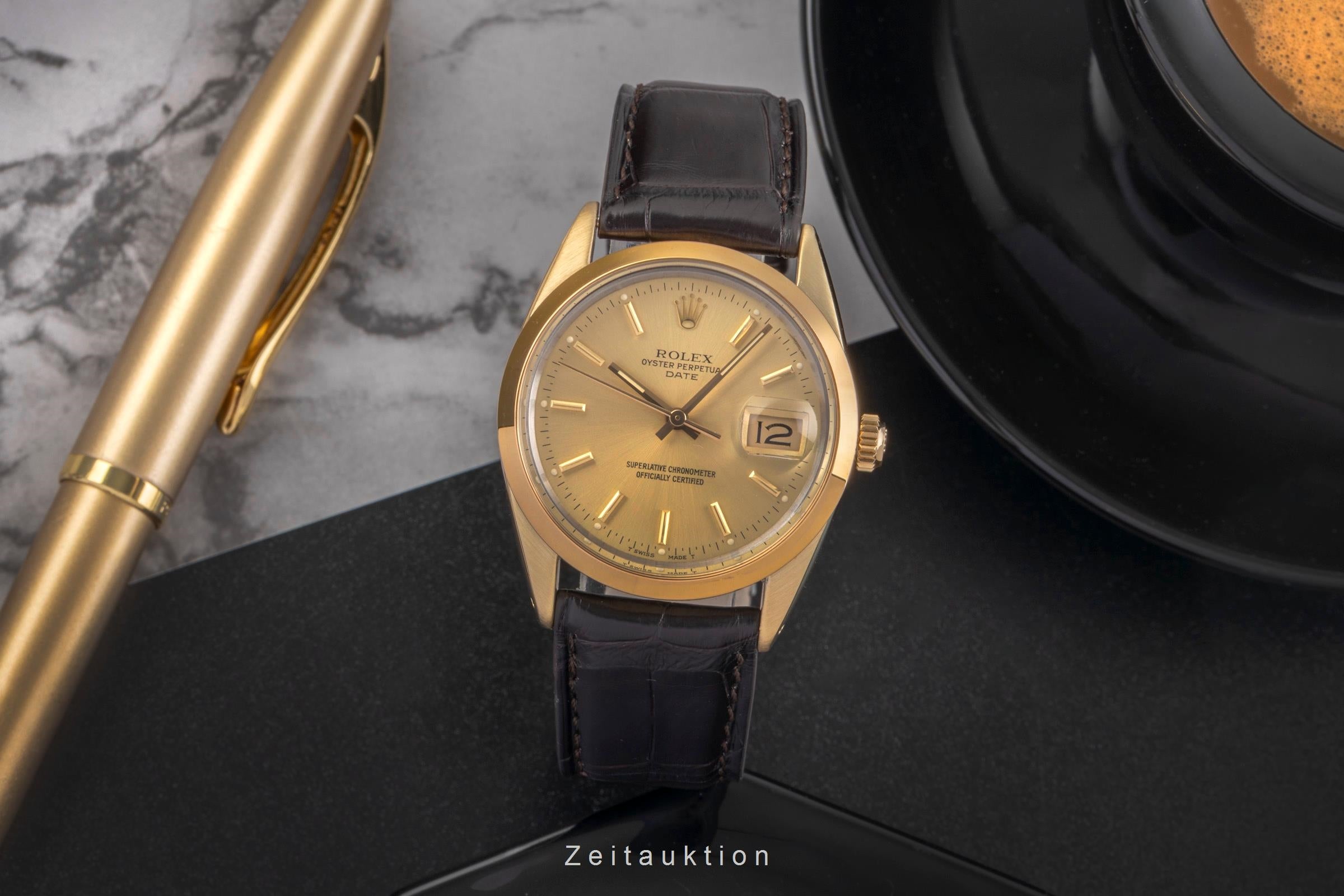 Rolex Date acero / oro automático reloj para caballeros 15505  [2503567]