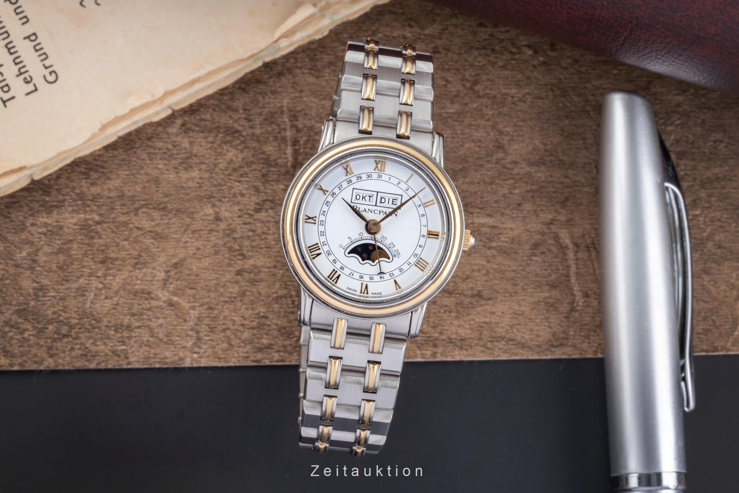 Blancpain Villeret Stahl / Gold Handaufzug Mondphase Damenuhr Ref. 6281  [2503569]