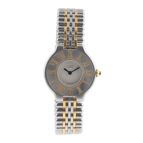 Cartier Must De Cartier 21 acier / doré quartz montre pour femmes 9010  [2503574]
