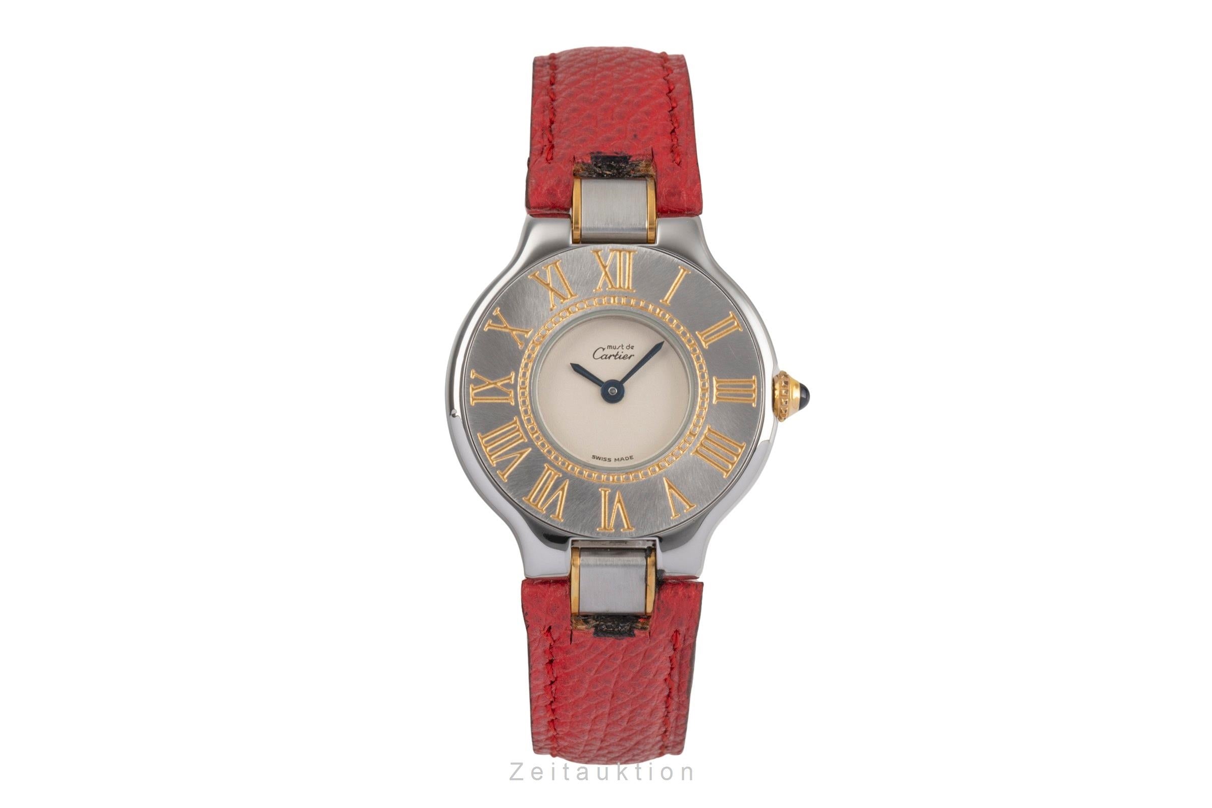 Cartier Must De Cartier 21 acero / banado en oro cuarzo reloj para damas  W1005121  [2503575]