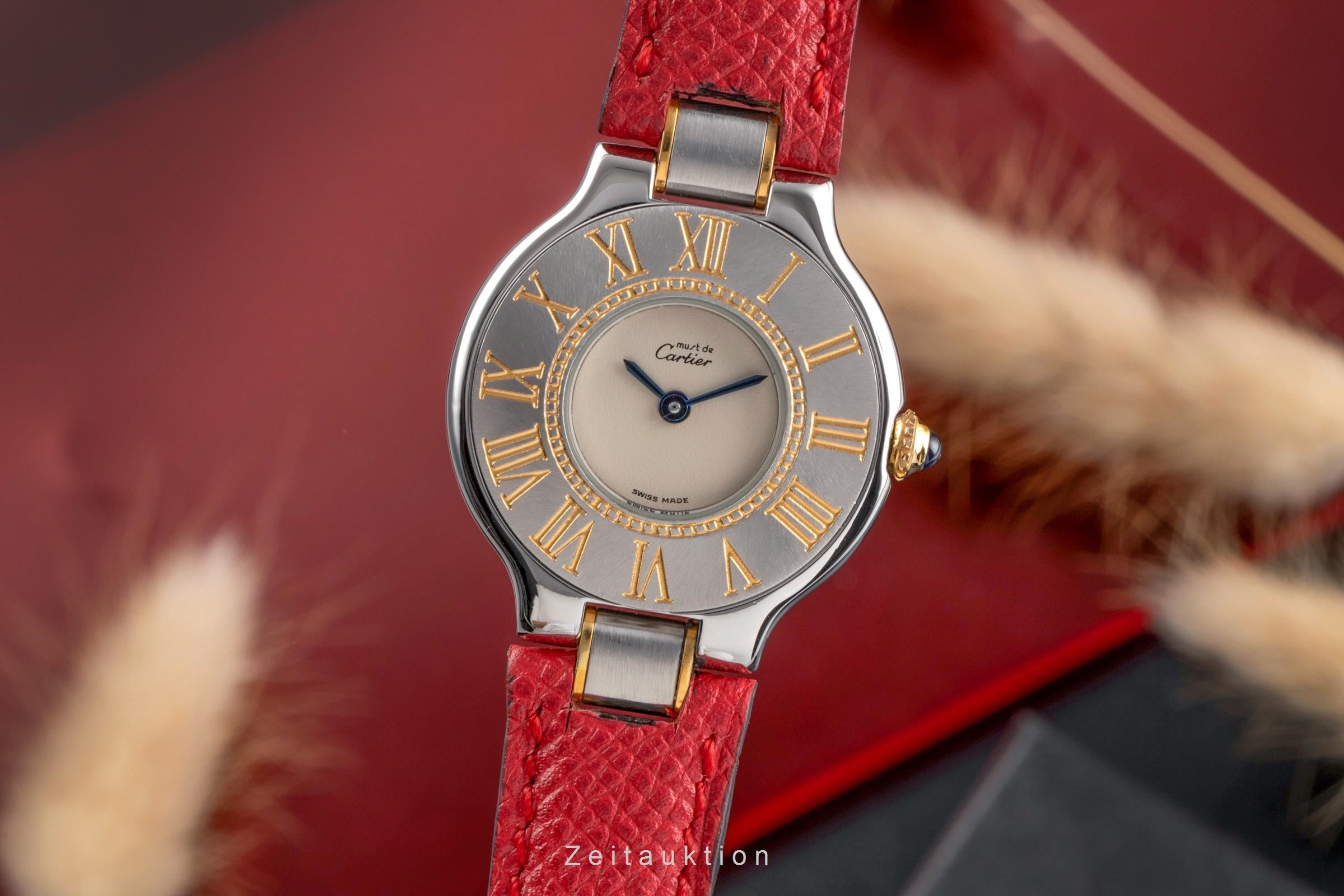 Must de Cartier 21 Ladies Watch カルティエ Cartier Must De Cartier 21 gilt / steel quartz Kal. 90.06 Ref