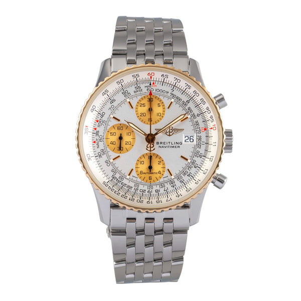 Breitling Old Navitimer Chronograph Stahl / Gold Automatik Herrenuhr Ref D13322  [2503579]