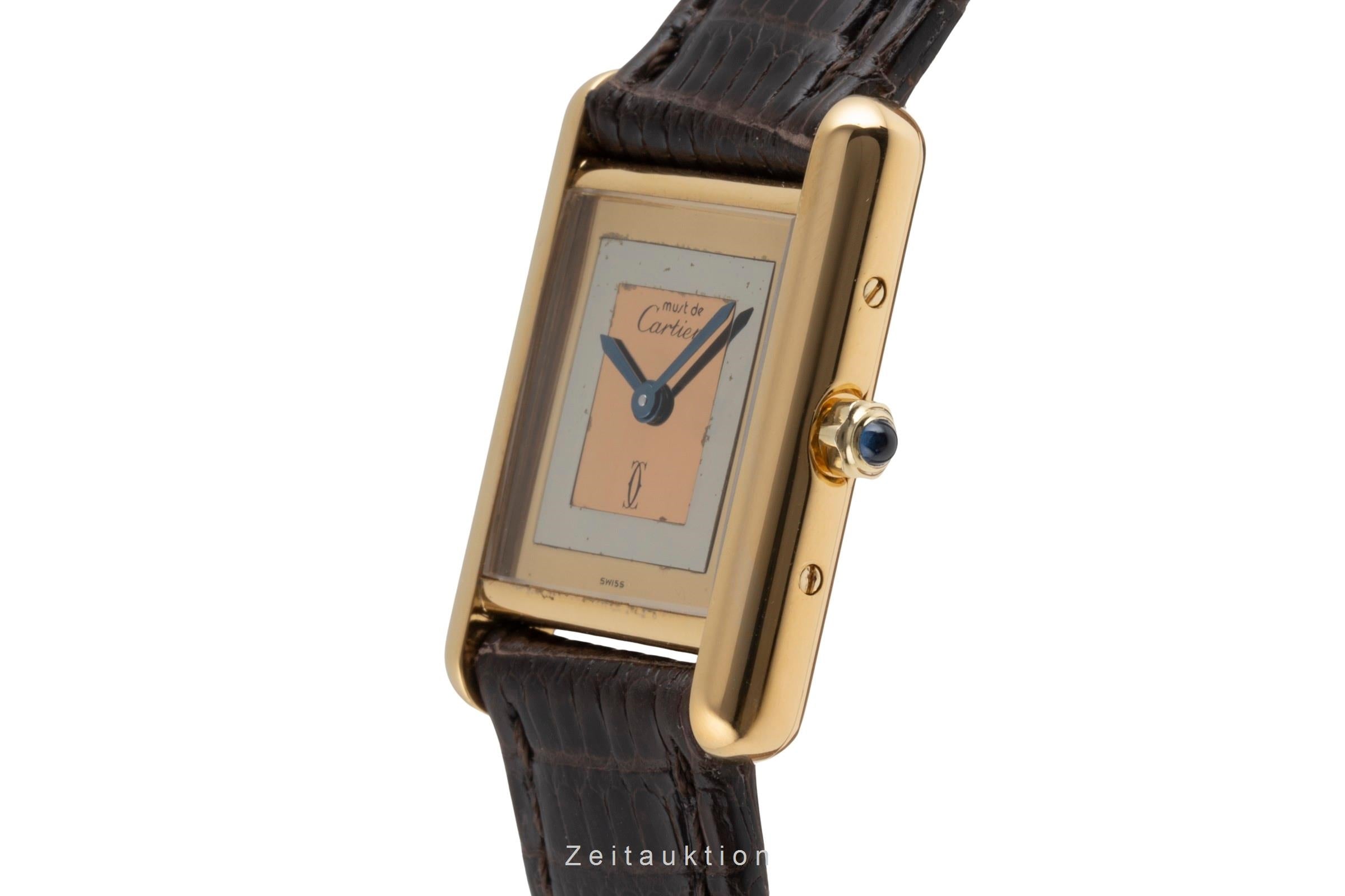 Cartier Tank argent doré quartz montre pour femmes 366001, 849 191 23  [2503583]