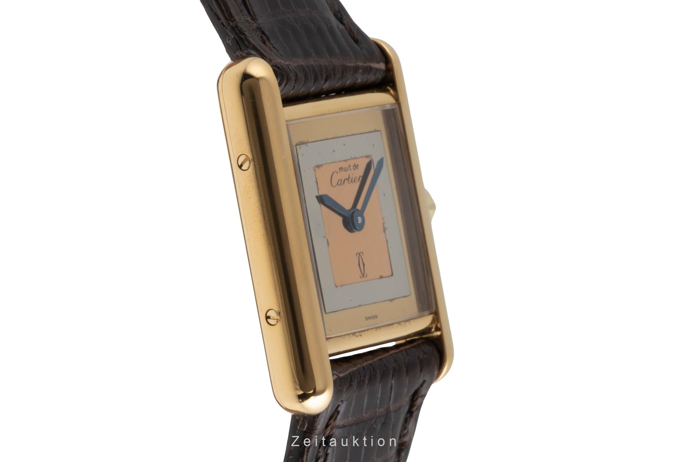 Cartier Tank argent doré quartz montre pour femmes 366001, 849 191 23  [2503583]