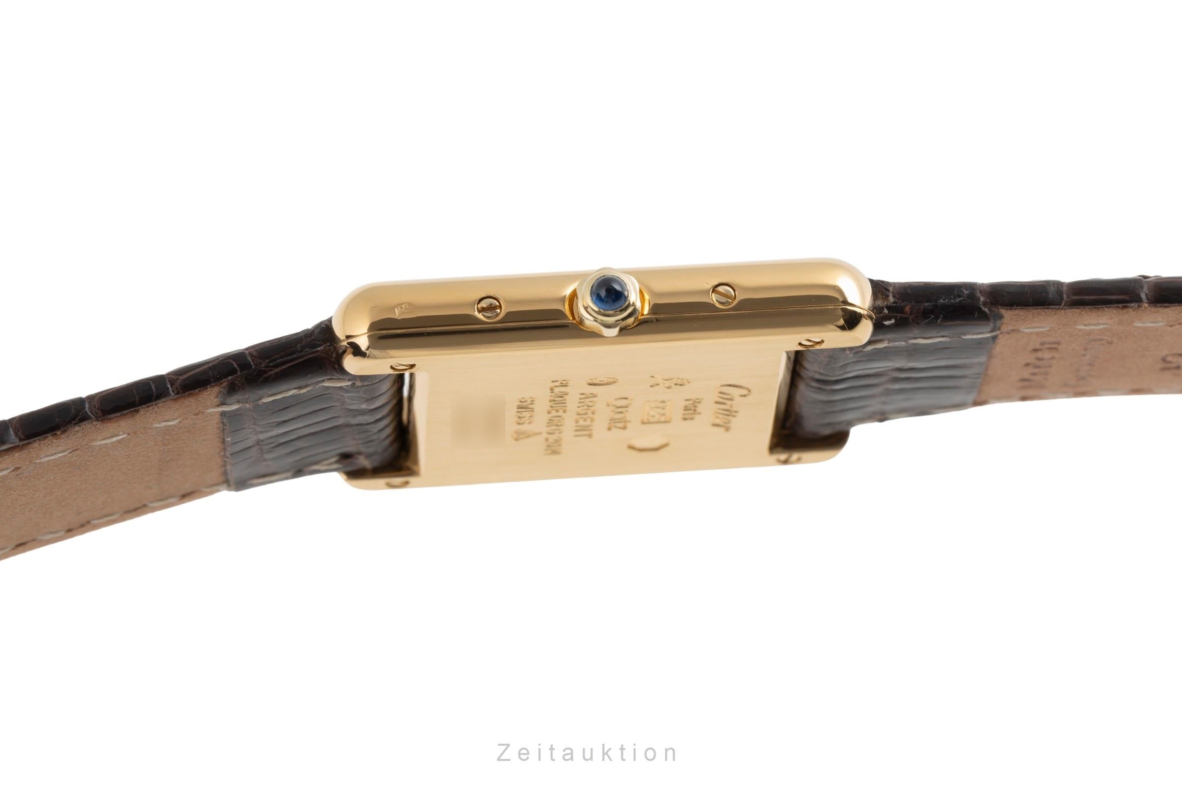 Cartier Tank argent doré quartz montre pour femmes 366001, 849 191 23  [2503583]