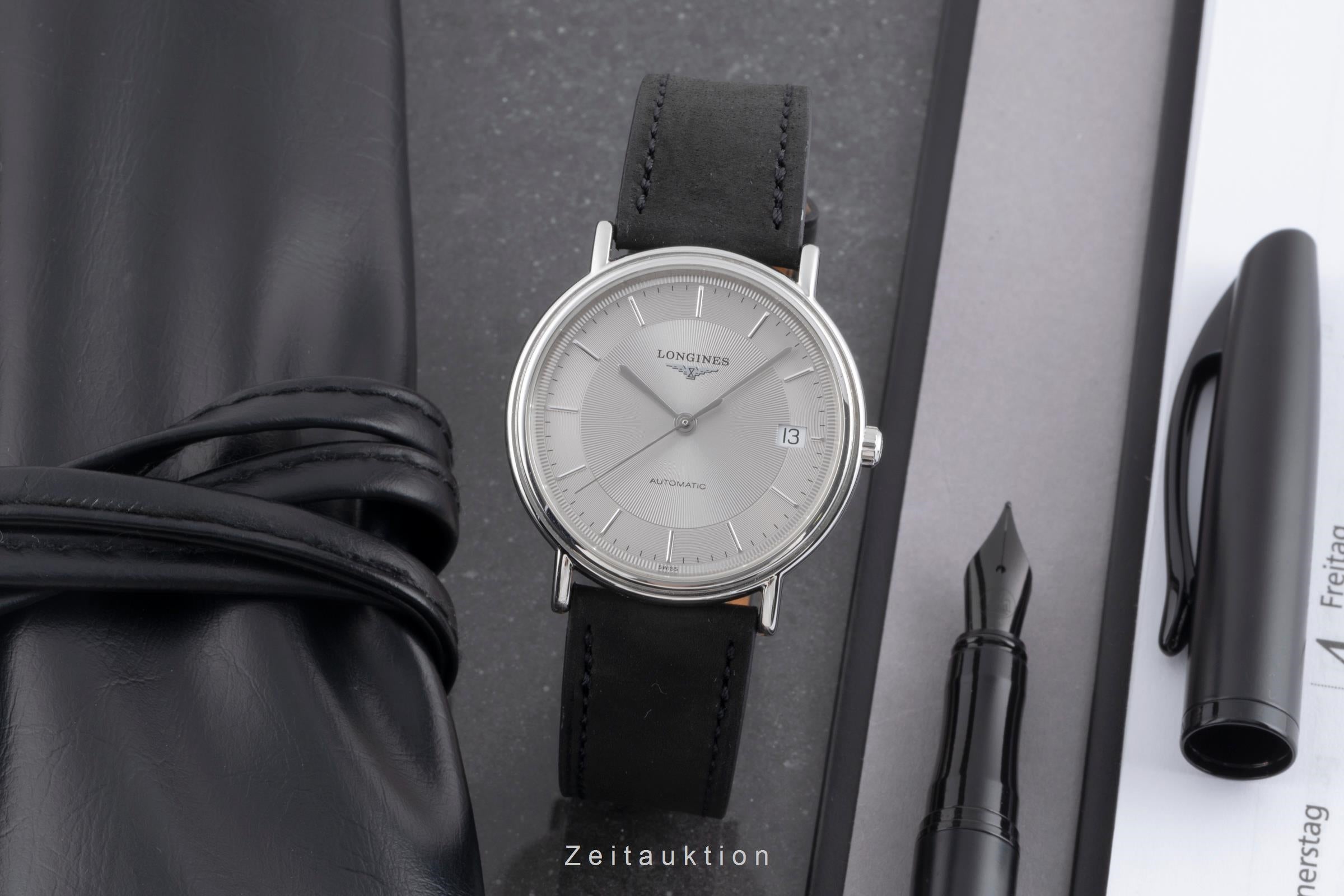 Longines Presence Stahl Automatik Herrenuhr Ref. L4.721.4.78.2 B&P [2503584]