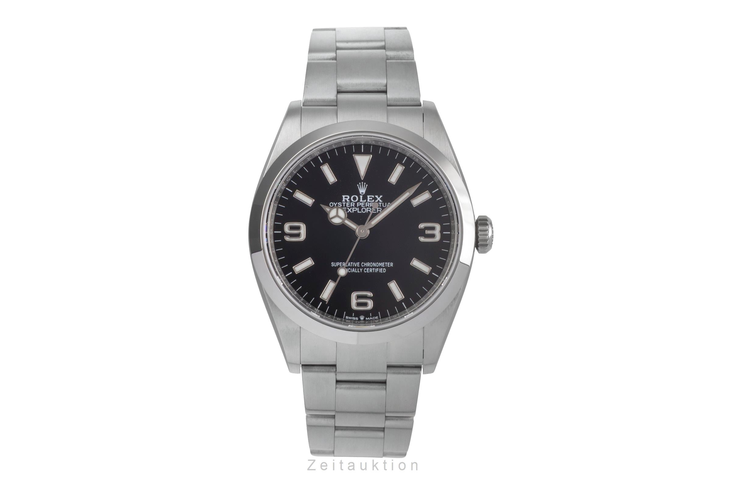 Rolex Explorer Oyster Edelstahl Automatik Herrenuhr Ref. 124270 B&P 2022 [2503590]
