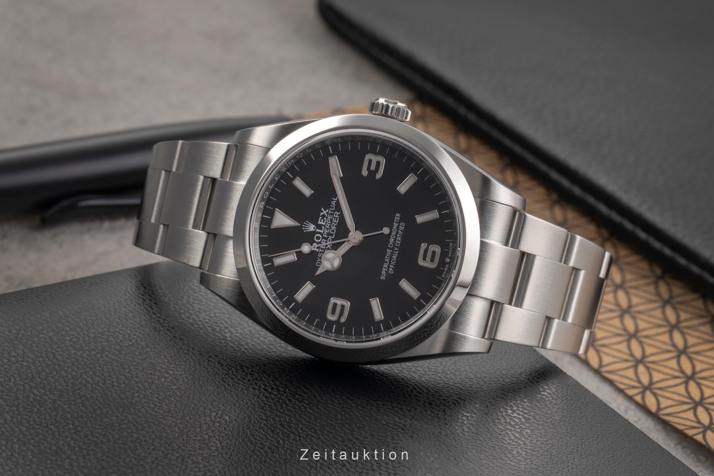 Rolex Explorer Oyster Edelstahl Automatik Herrenuhr Ref. 124270 B&P 2022 [2503590]