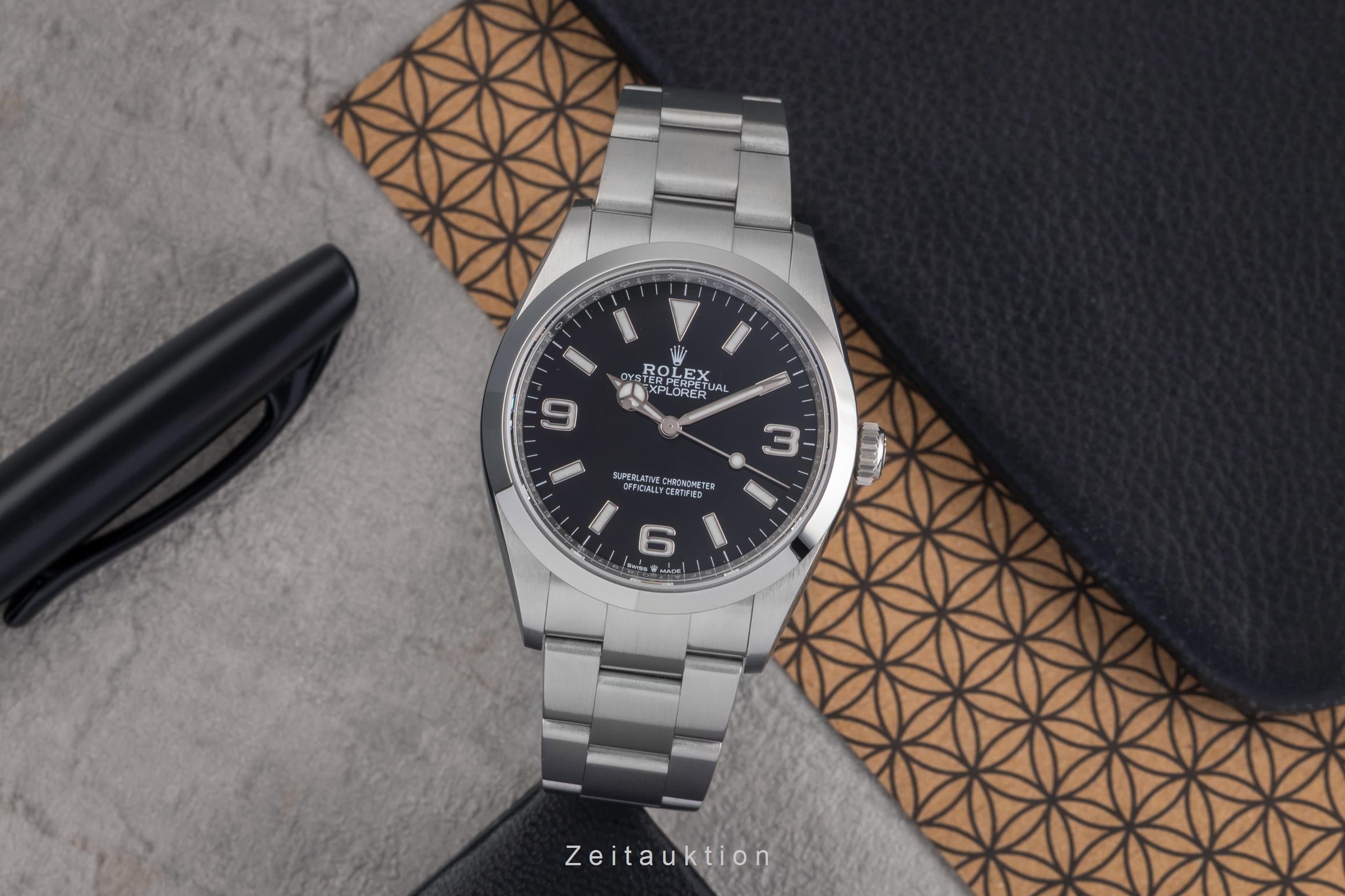 Rolex Explorer Oyster Edelstahl Automatik Herrenuhr Ref. 124270 B&P 2022 [2503590]