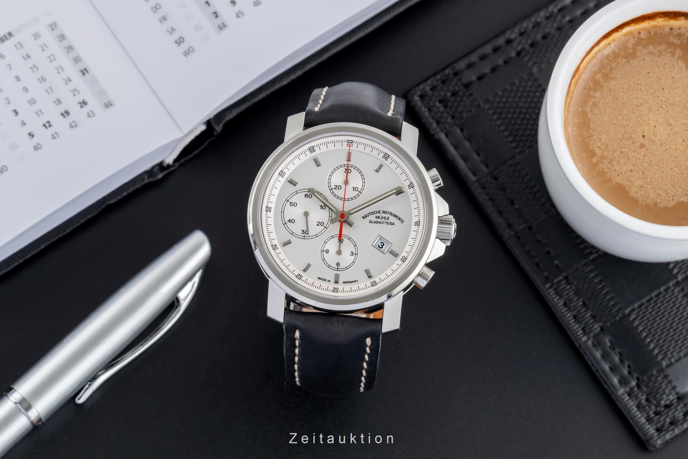 Mühle 29er Chronograph chronographe acier automatique montre pour hommes M1-25-41-LB  [2503607]