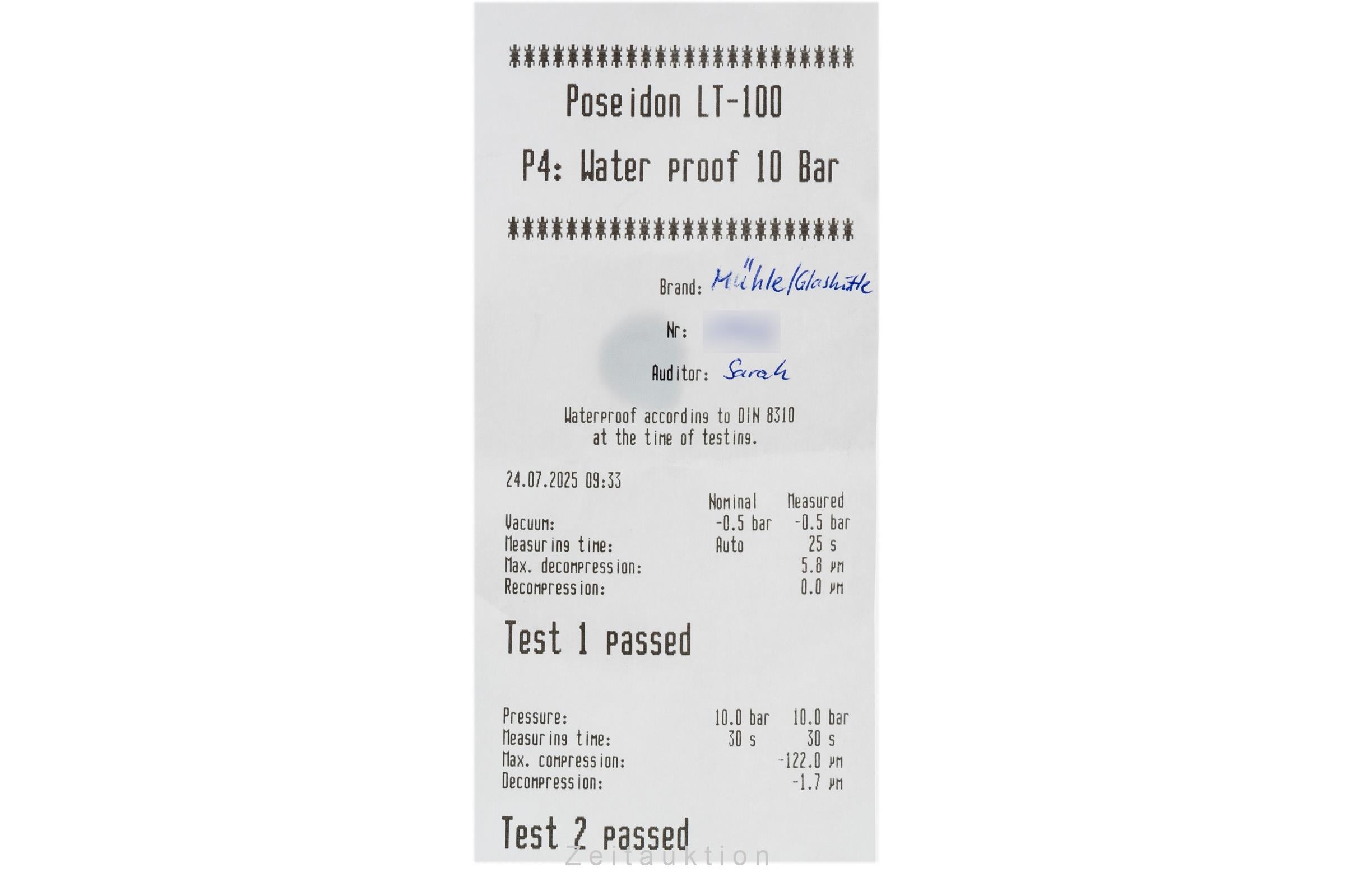 Mühle 29er Chronograph chronographe acier automatique montre pour hommes M1-25-41-LB  [2503607]