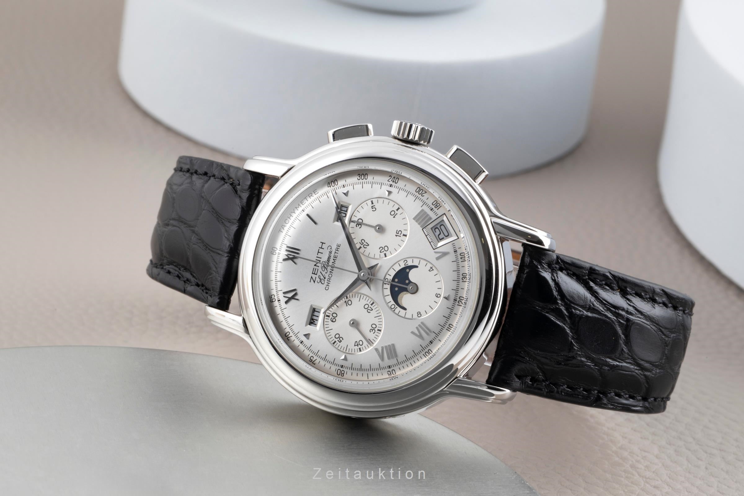 Zenith El Primero chronograph steel automatic 410 14