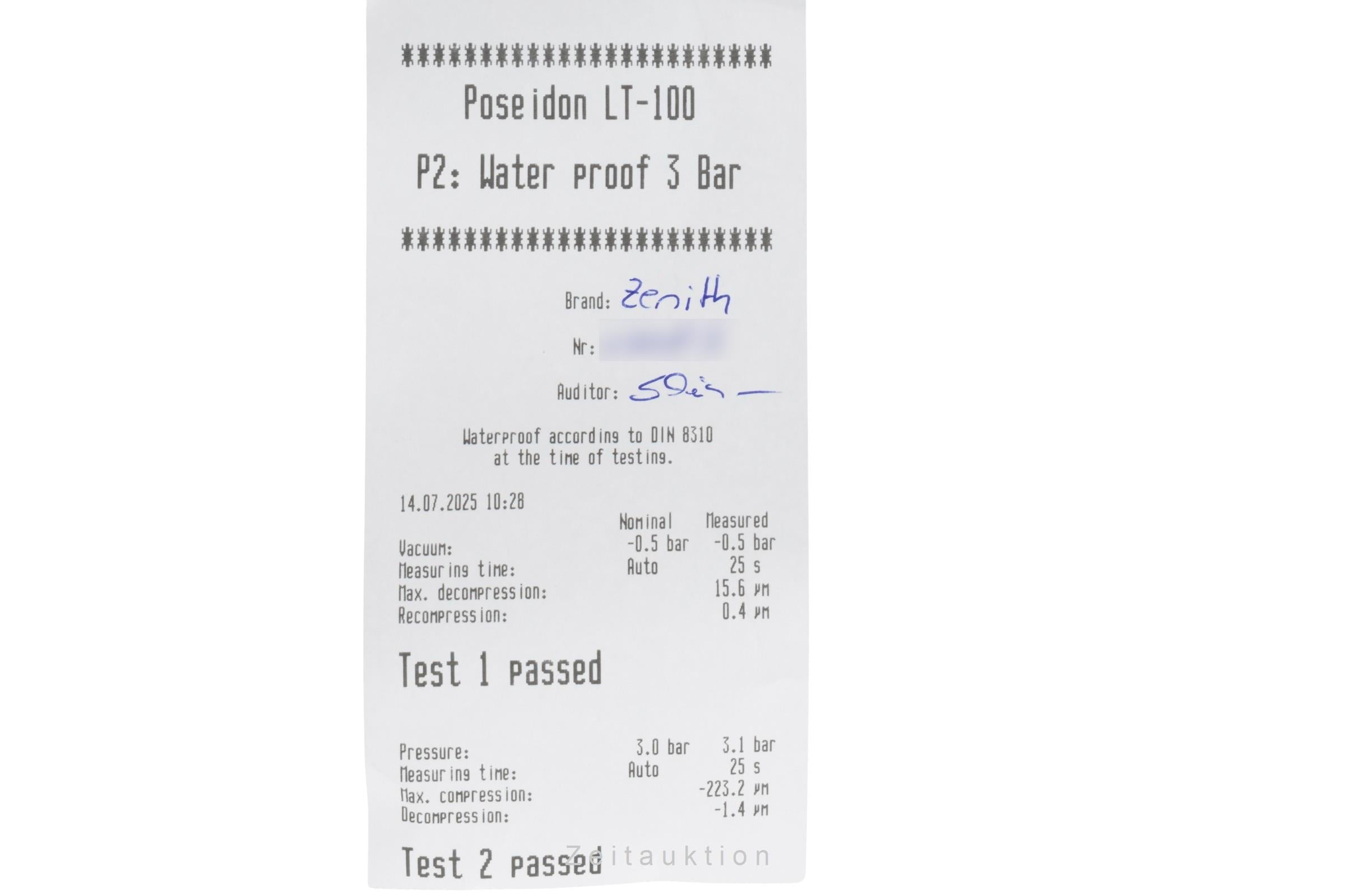 Zenith El Primero Chronograph Automatik Edelstahl Herrenuhr Ref 14/01.0240.410   [2503616]