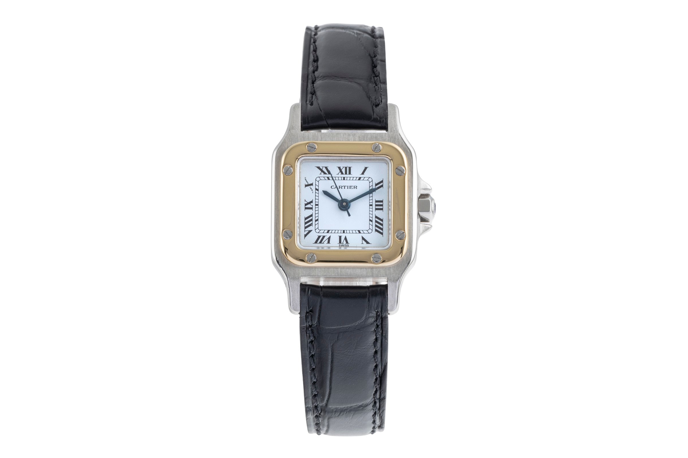 Cartier Santos Carree SM Lady Stahl / Gold Automatik Damenuhr Ref. 0902  [2503618]
