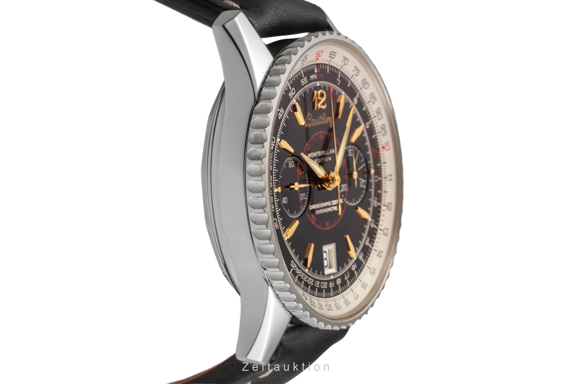 Breitling Montbrillant cronografo acciaio carica manuale orologio da uomo A48330  [2503627]