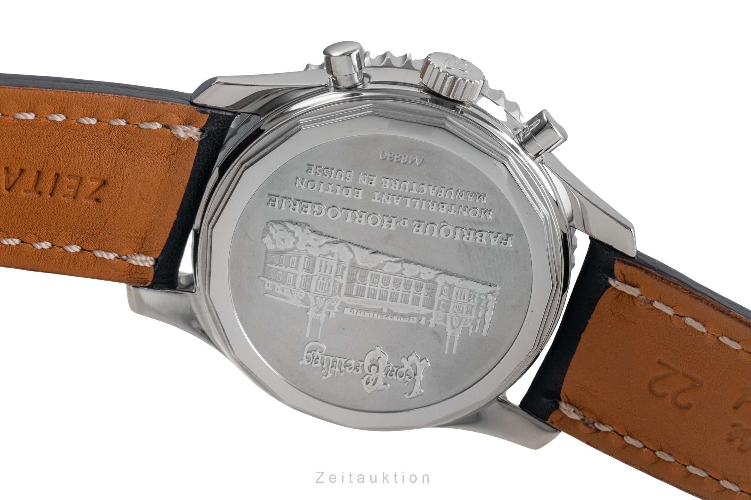 Breitling Montbrillant cronografo acciaio carica manuale orologio da uomo A48330  [2503627]