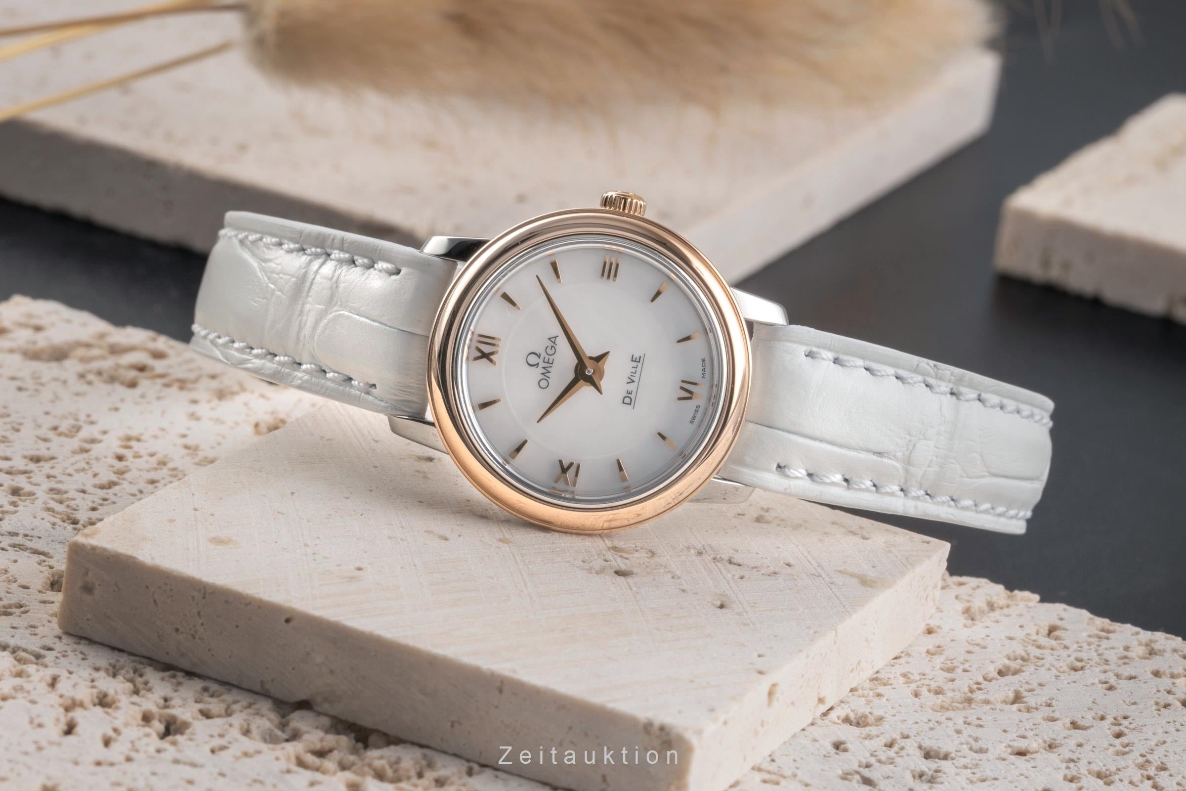 Omega De Ville Stahl / Rotgold MOP Damenuhr Ref. 424.20.24.60.05.002 Papiere [2503631]