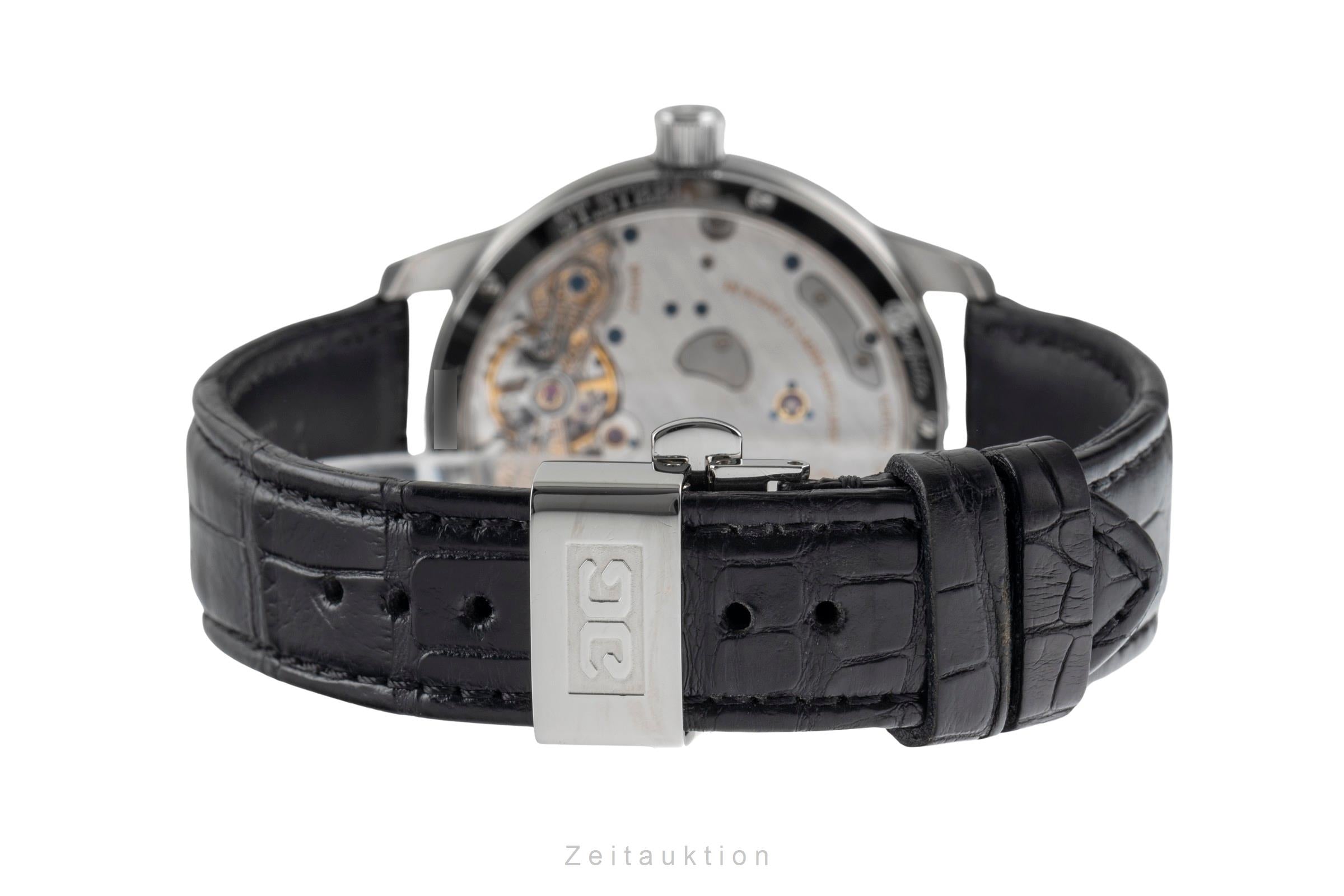 Glashütte PanoReserve acero cuerda manual reloj para caballeros 65-01-02-02-04  [2503632]