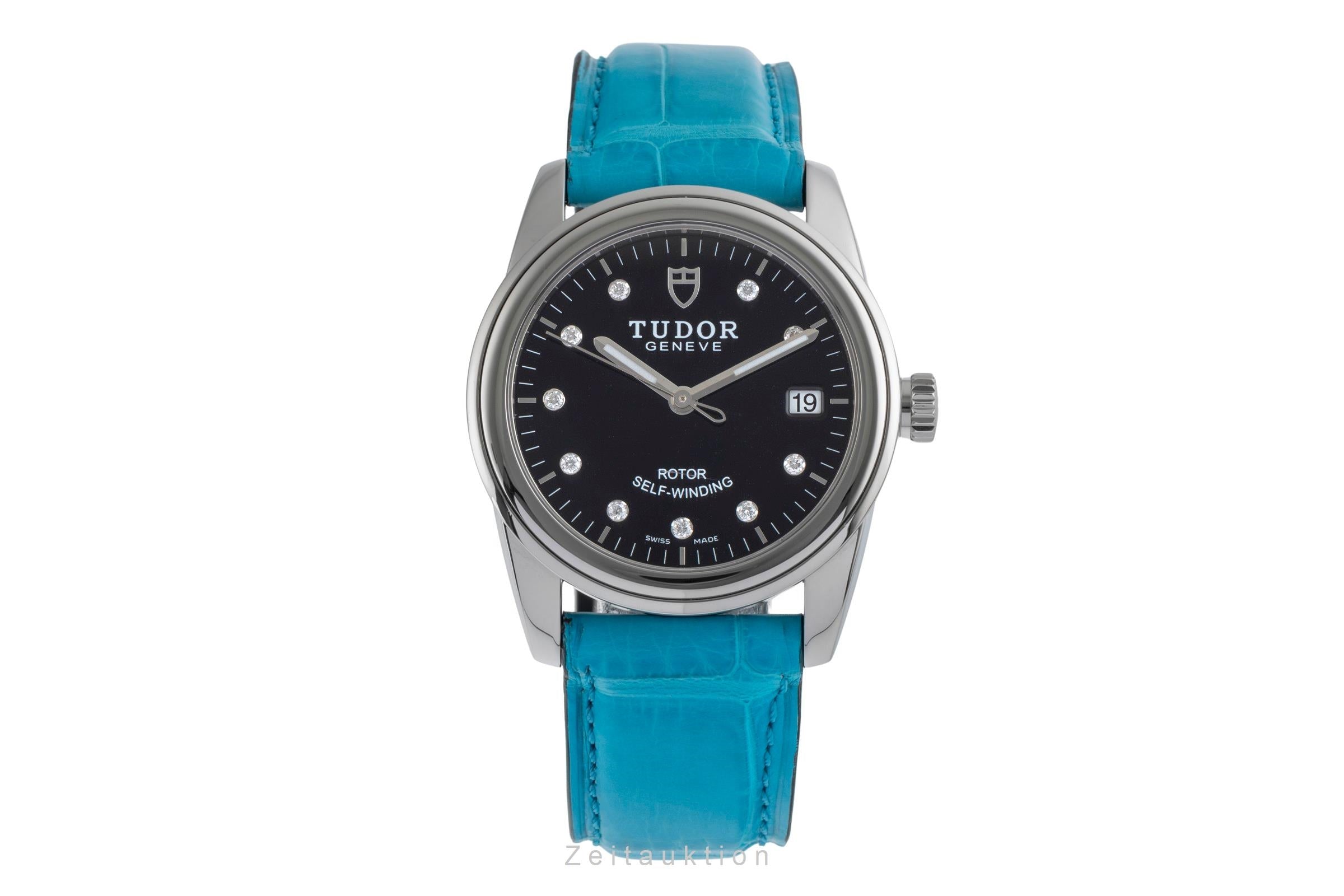 Tudor Glamour Date Edelstahl Diamonds Automatik Herrenuhr Ref. 55000 [2503638]