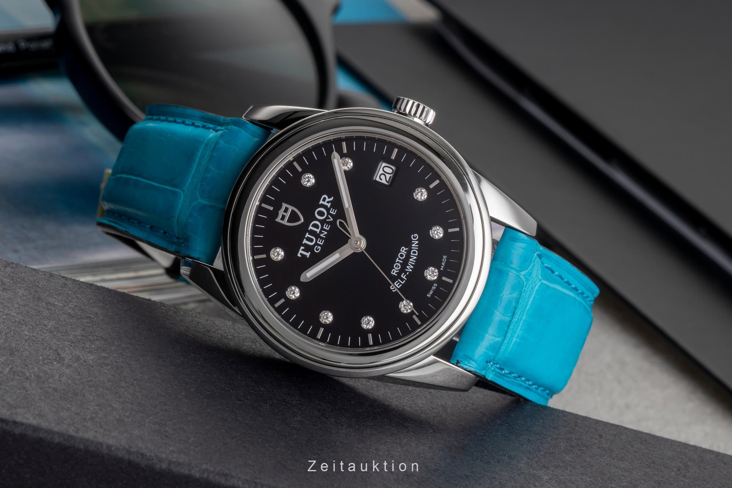 Tudor Glamour Date Edelstahl Diamonds Automatik Herrenuhr Ref. 55000 [2503638]