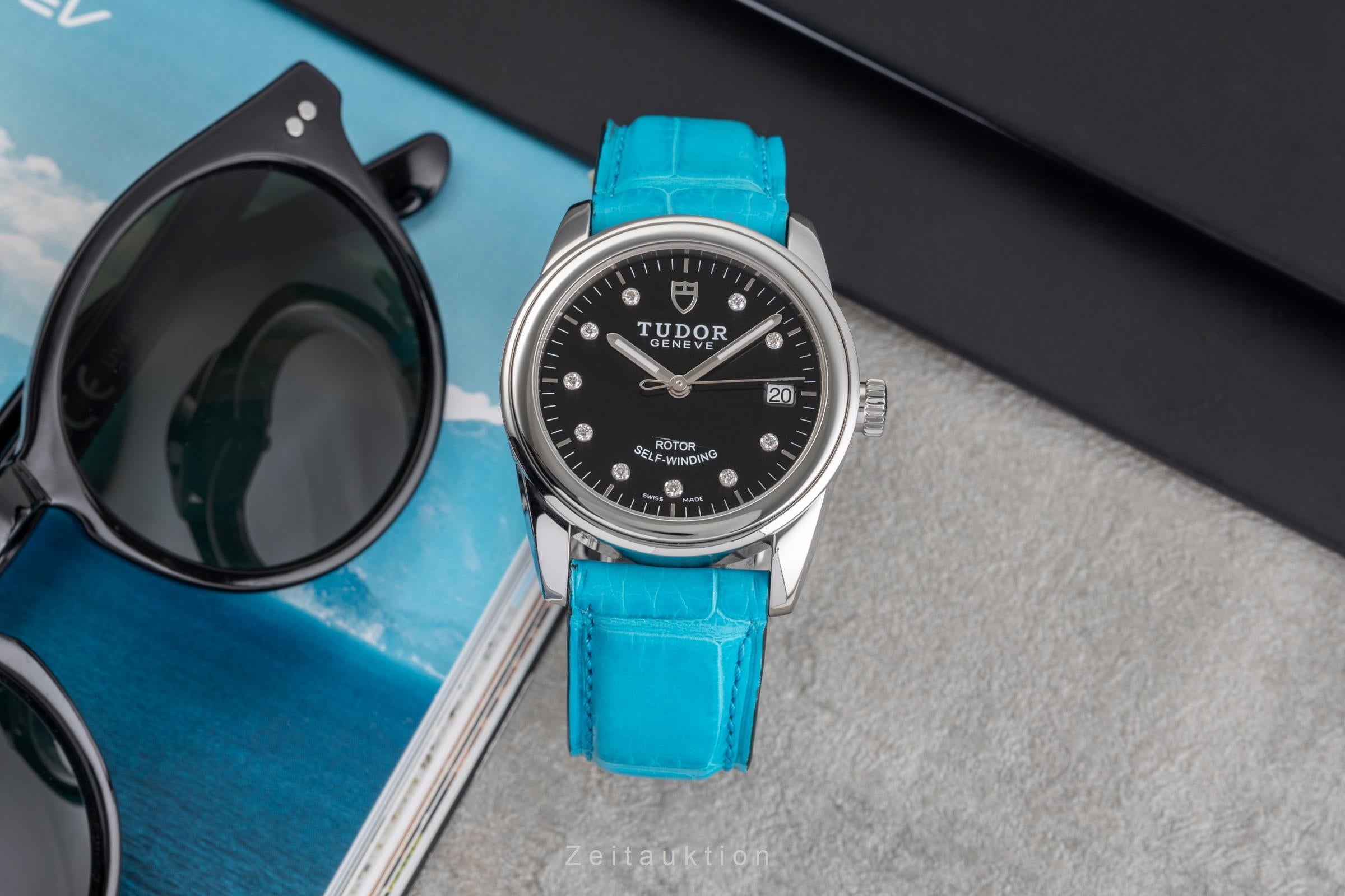 Tudor Glamour Date Edelstahl Diamonds Automatik Herrenuhr Ref. 55000 [2503638]