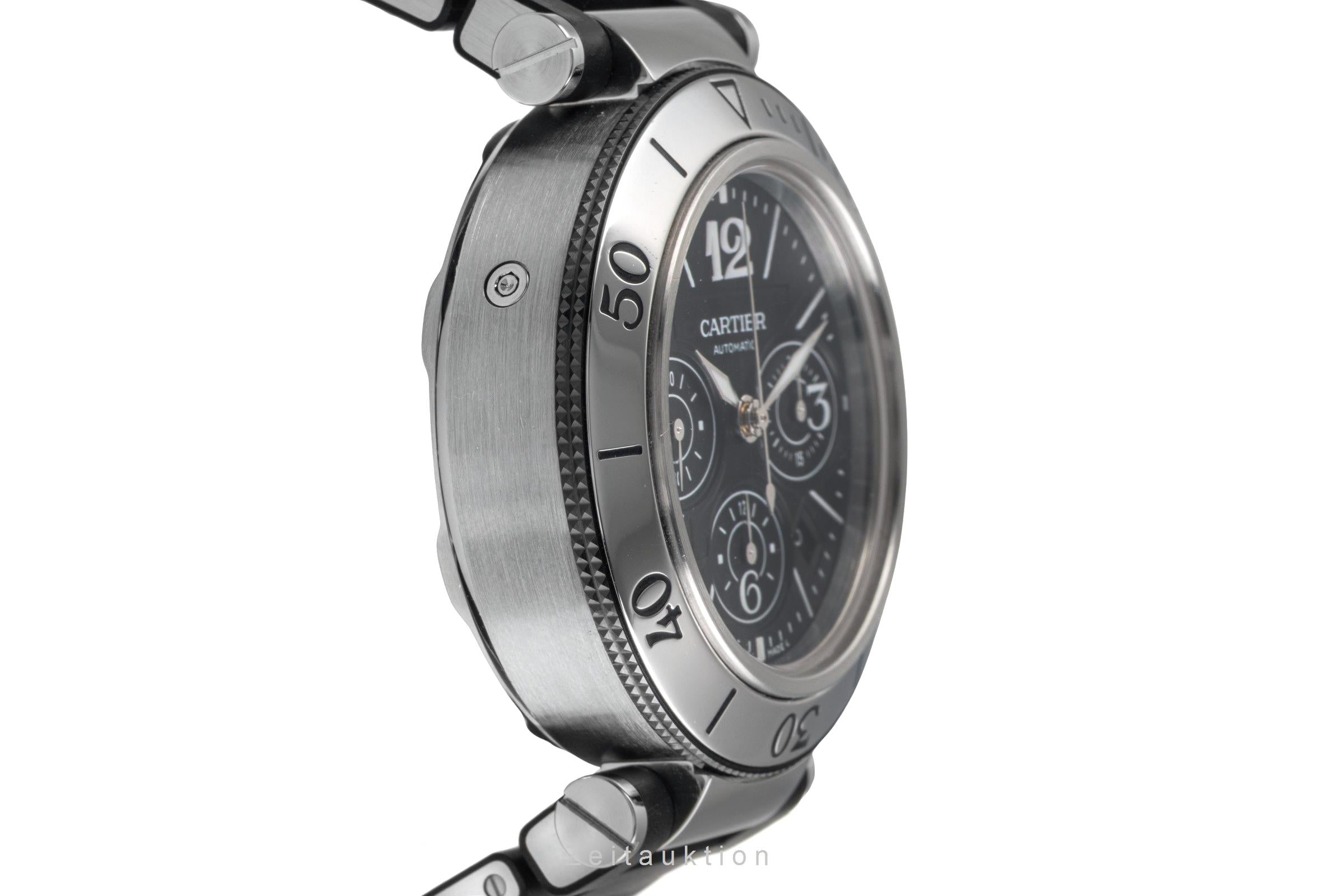 Cartier Pasha Seatimer Chronograph Datum Stahl Automatik Ref. W31088U2  [2503642]