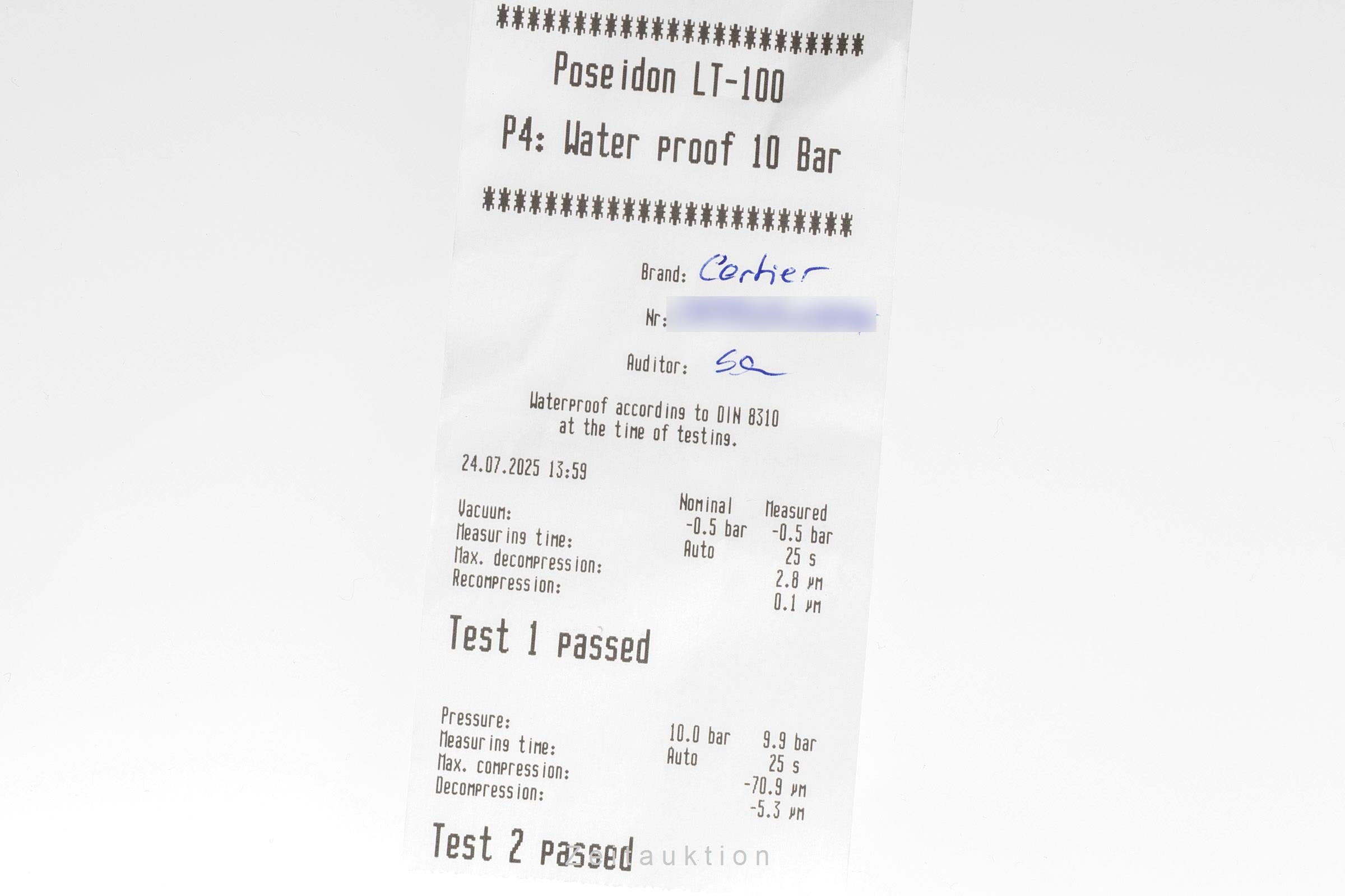 Cartier Pasha Seatimer Chronograph Datum Stahl Automatik Ref. W31088U2  [2503642]