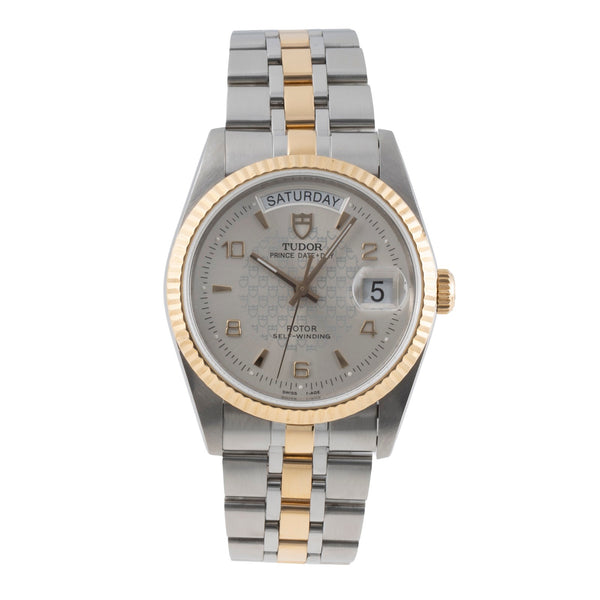 Tudor Oyster Prince Date Day Stahl Gold Automatik Herrenuhr Ref. 76213 Papiere  [2503645]