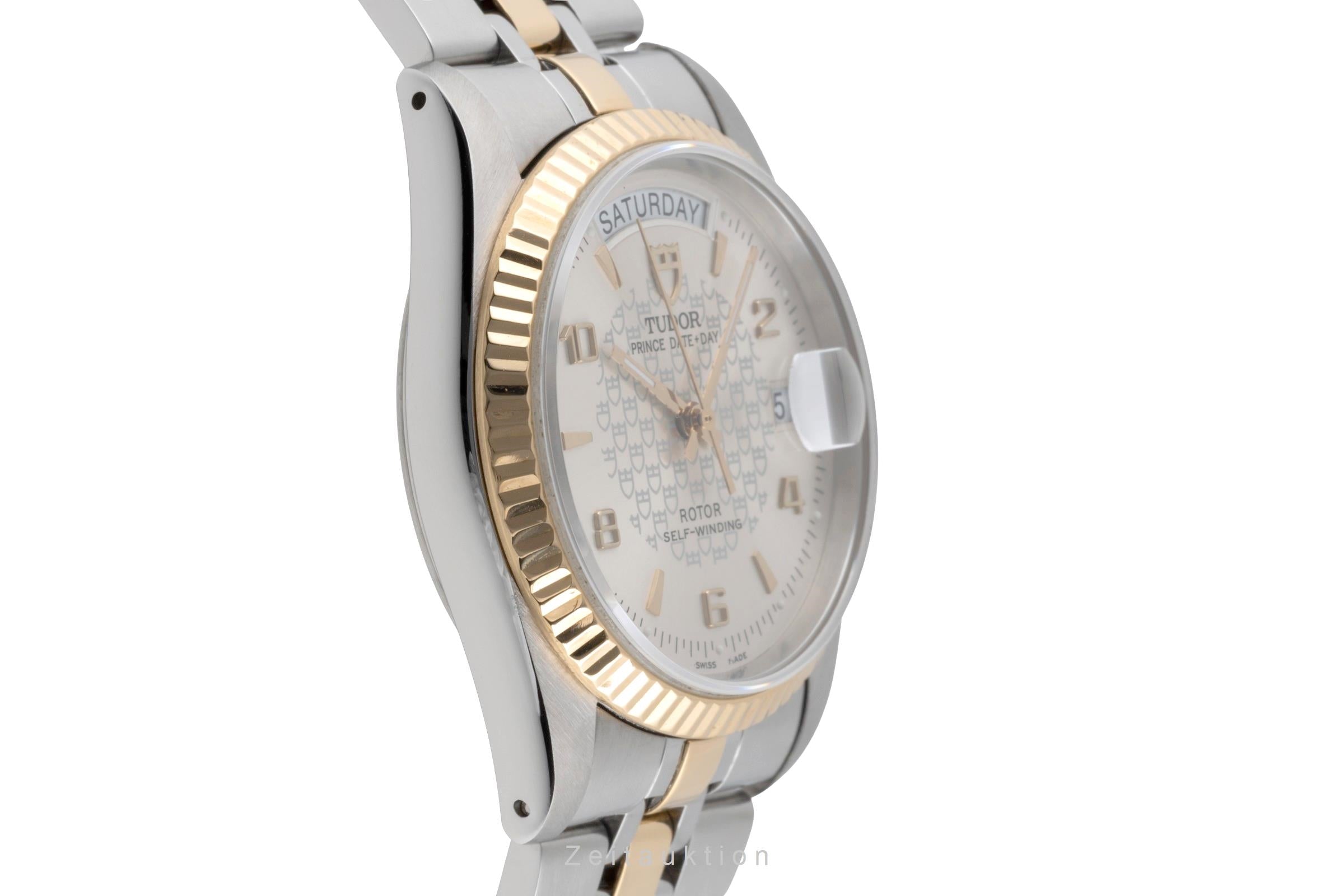 Tudor Oyster Prince Date Day Stahl Gold Automatik Herrenuhr Ref. 76213 Papiere  [2503645]