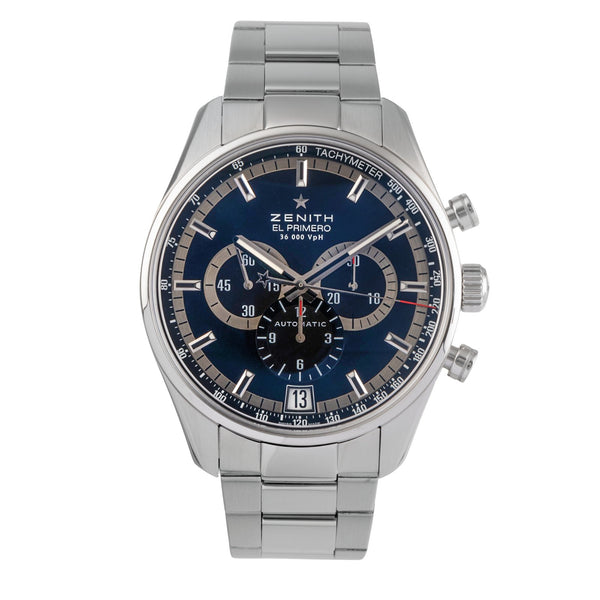 Zenith El Primero chronographe acier automatique montre pour hommes 03.2040.400/21.M2040  [2503648]