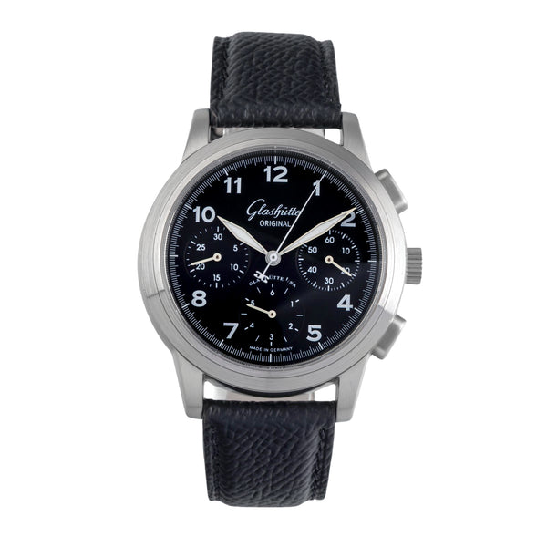 Glashütte Senator chronograph steel automatic men's watch 1-39-31-13-17-04	  [2503655]